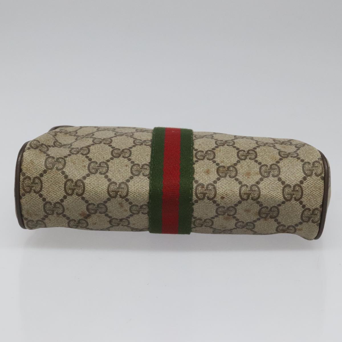 Gucci Ophidia Beige Canvas Clutch Bag (Pre-Owned)