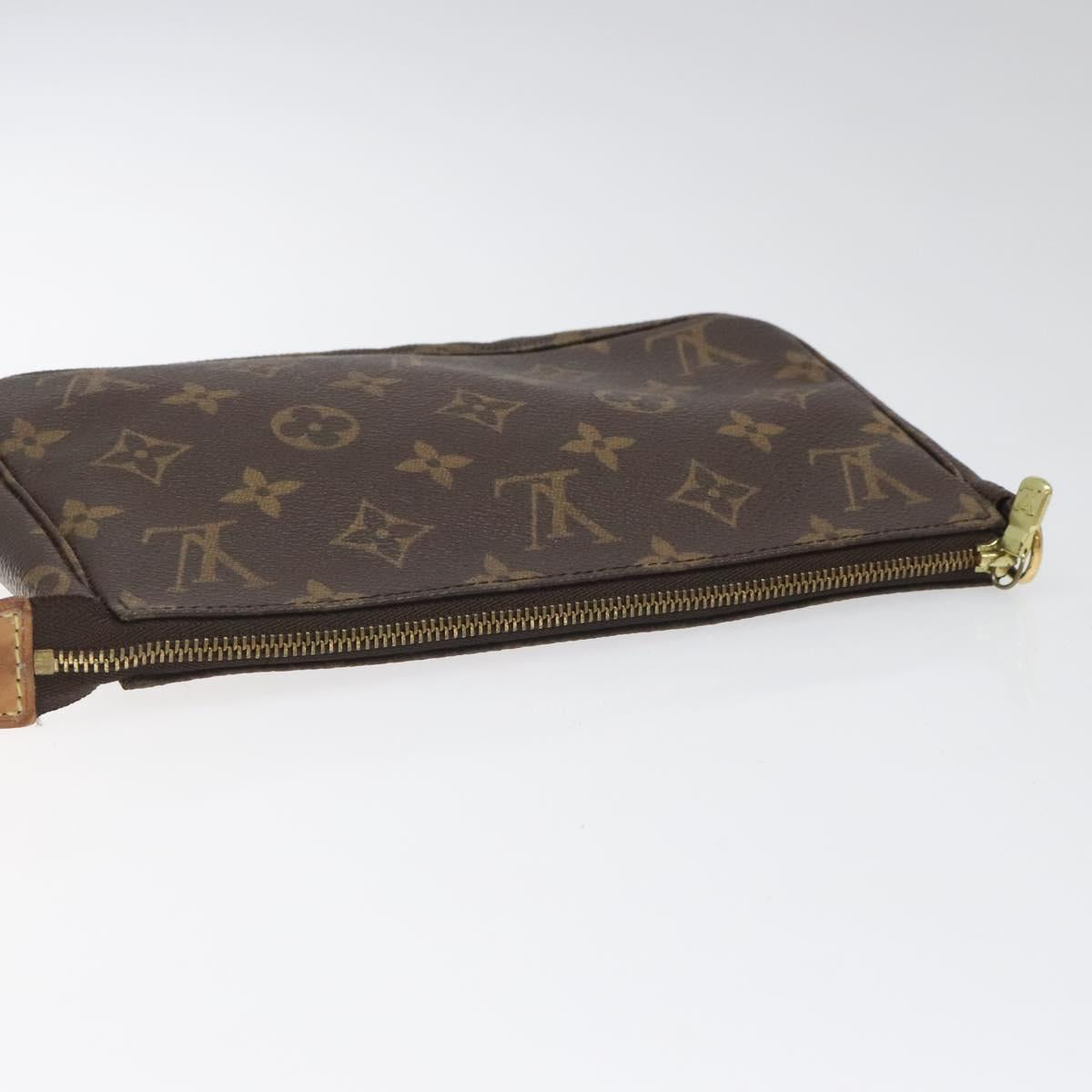 Louis Vuitton Pochette Accessoire Brown Canvas Clutch Bag (Pre-Owned)