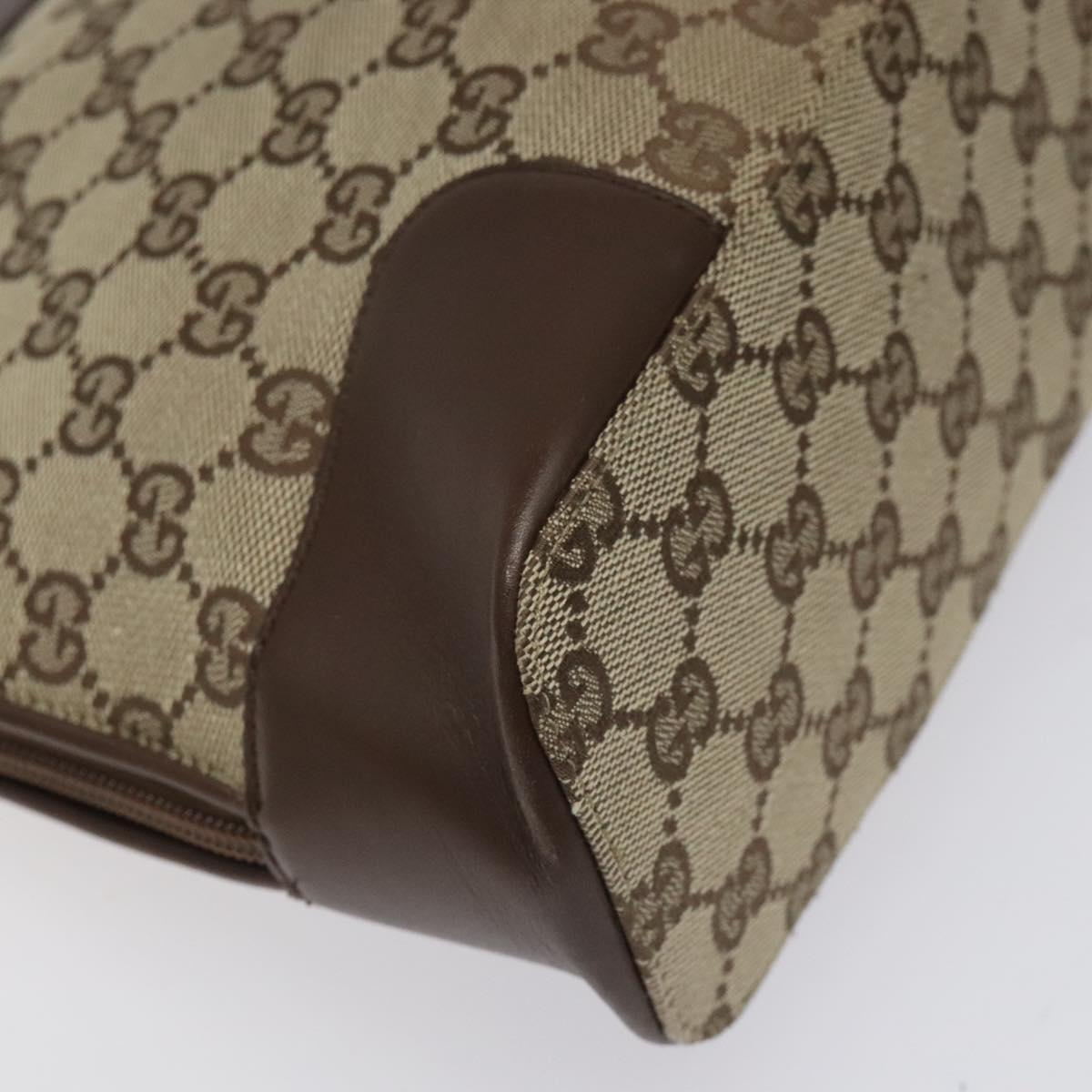Gucci Gg Canvas Beige Canvas Shoulder Bag (Pre-Owned)