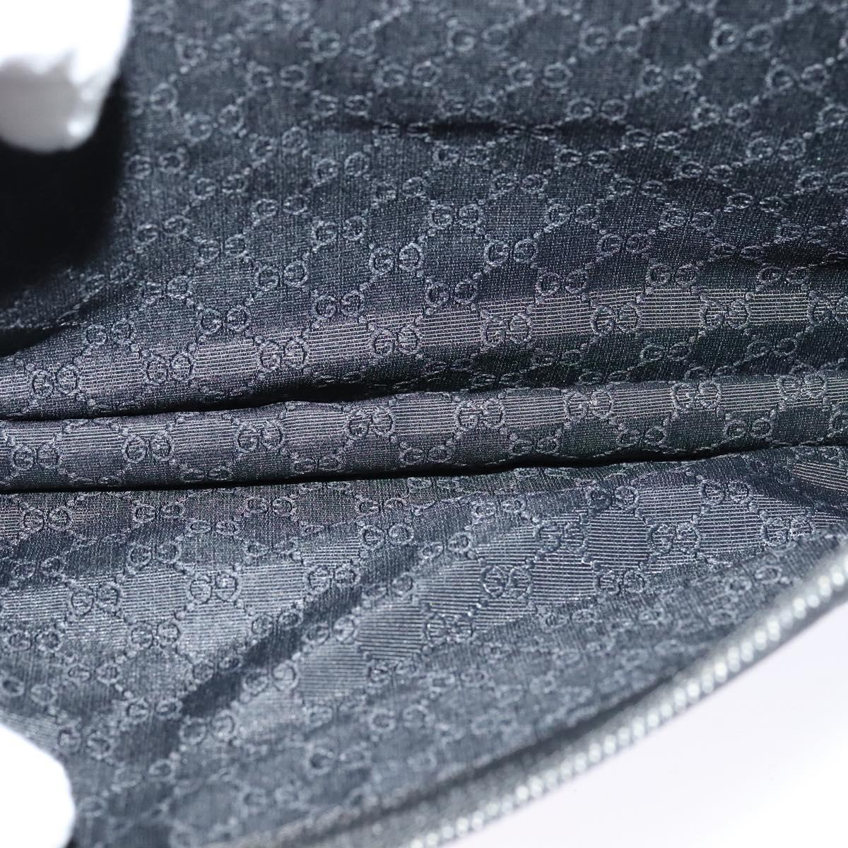 Gucci Gg Denim Black Canvas Shoulder Bag (Pre-Owned)