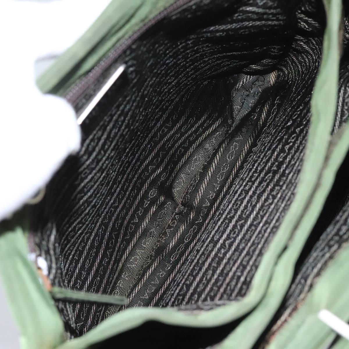 Prada Tessuto Green Synthetic Handbag (Pre-Owned)