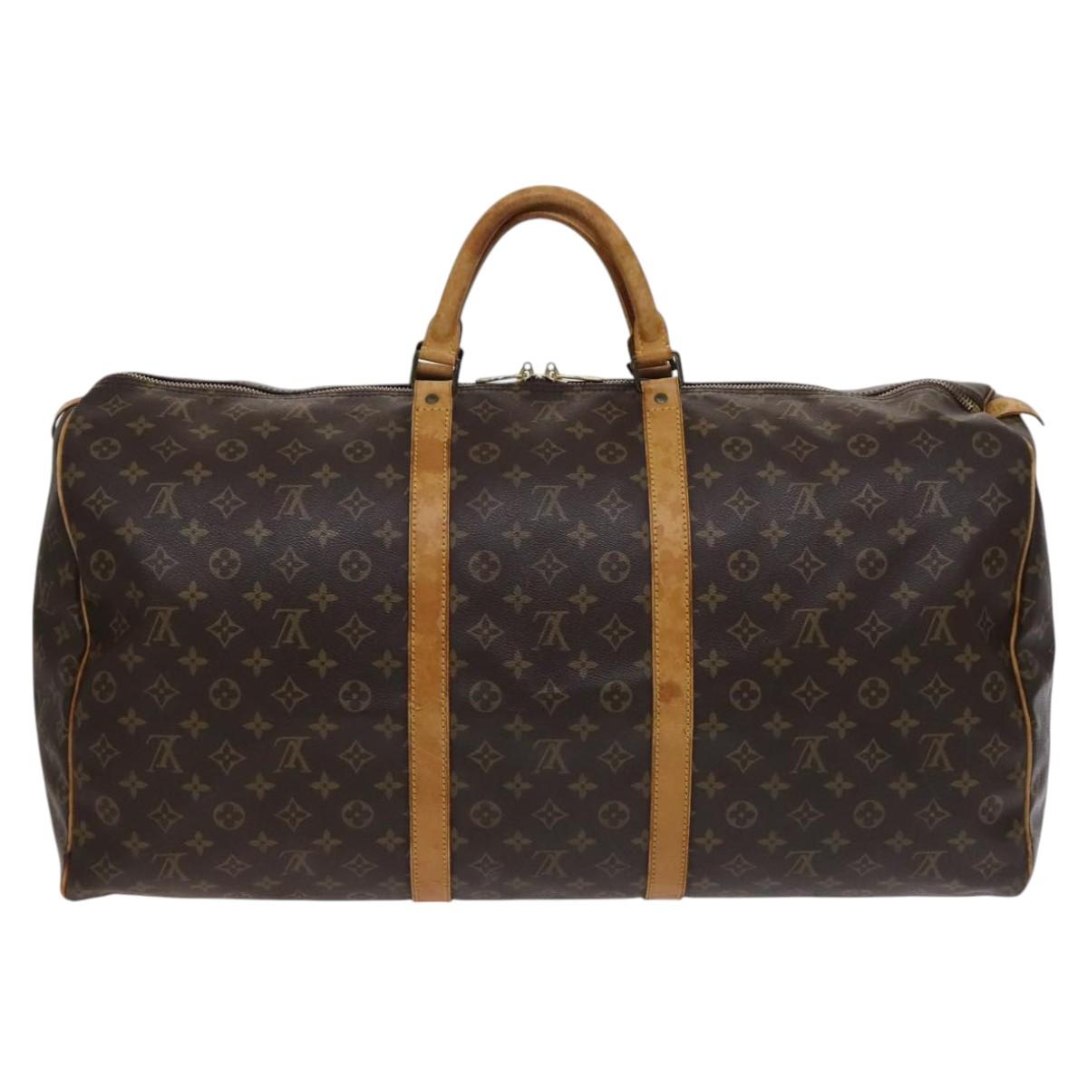 Louis Vuitton Keepall 60 Brown Canvas Travel Bag (Pre-Owned)
