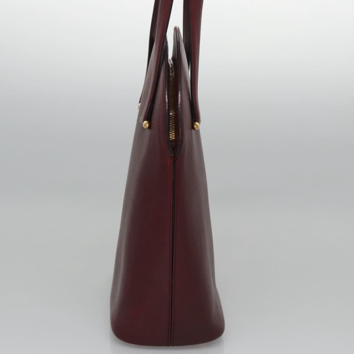 Cartier Must Line Burgundy Leather Handbag (Pre-Owned)