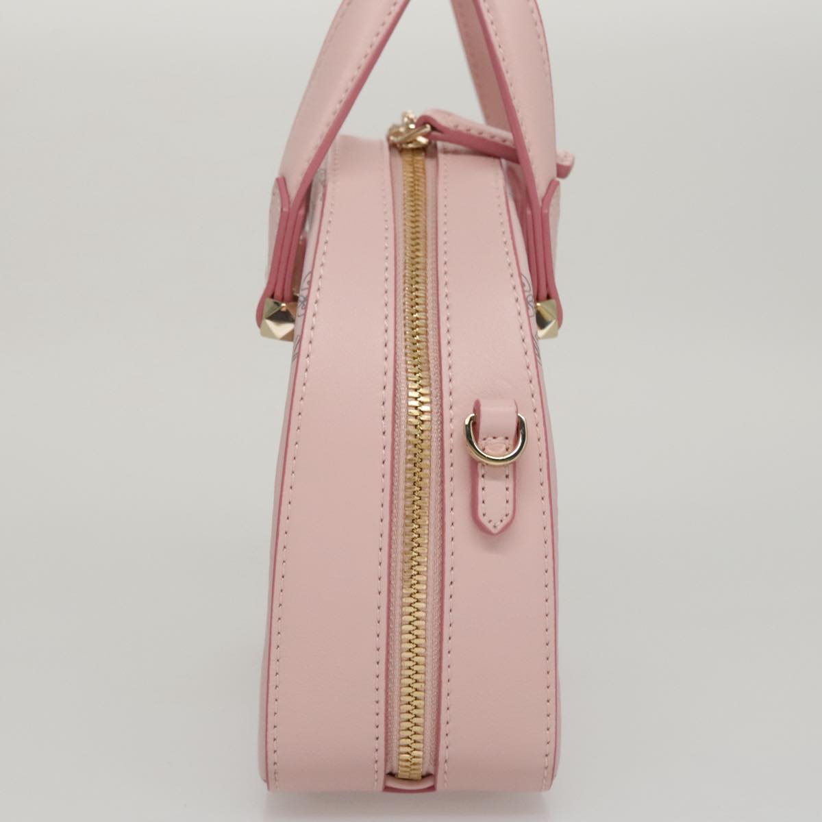 MCM Visetos Pink Canvas Handbag (Pre-Owned)