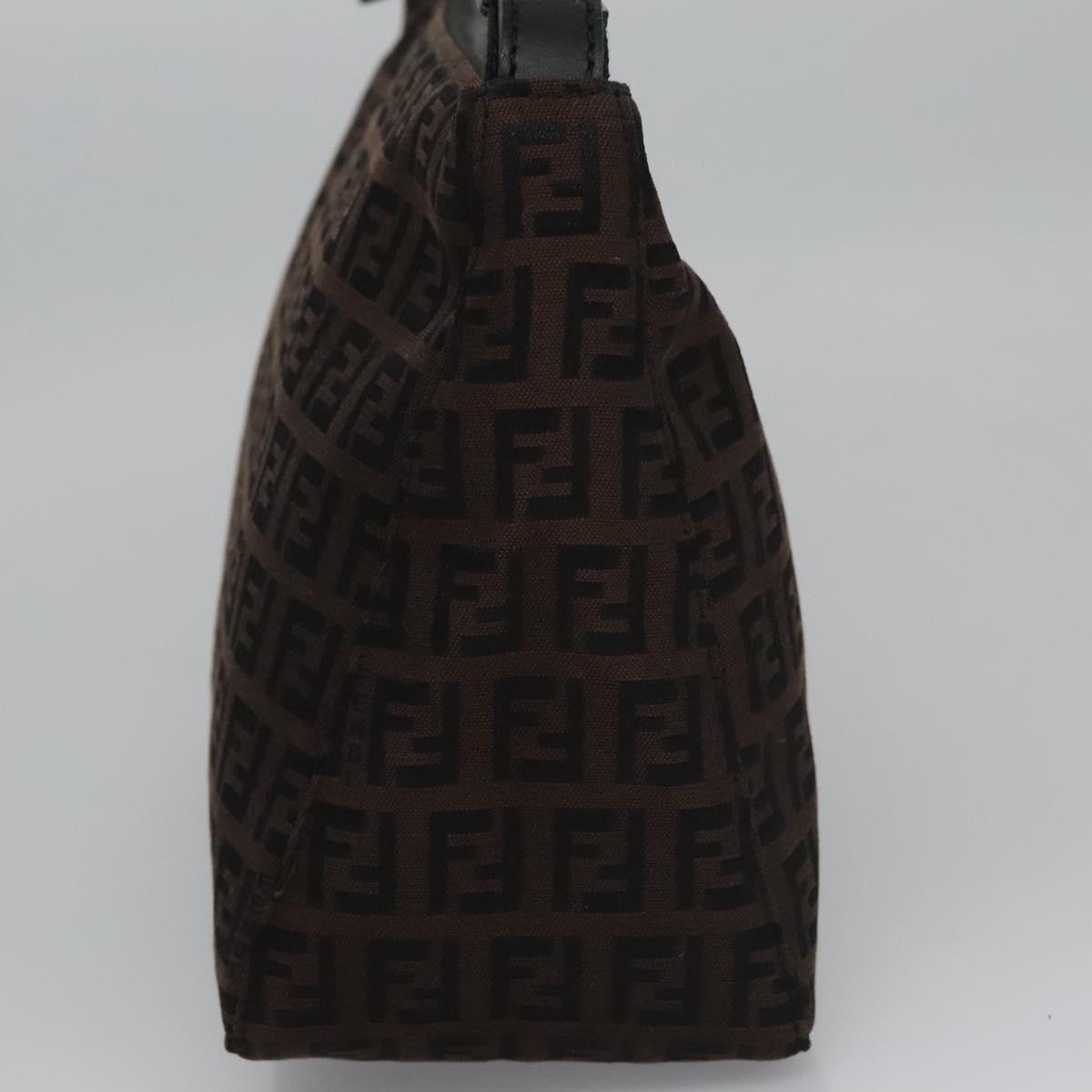 Fendi Zucchino Brown Canvas Clutch Bag (Pre-Owned)