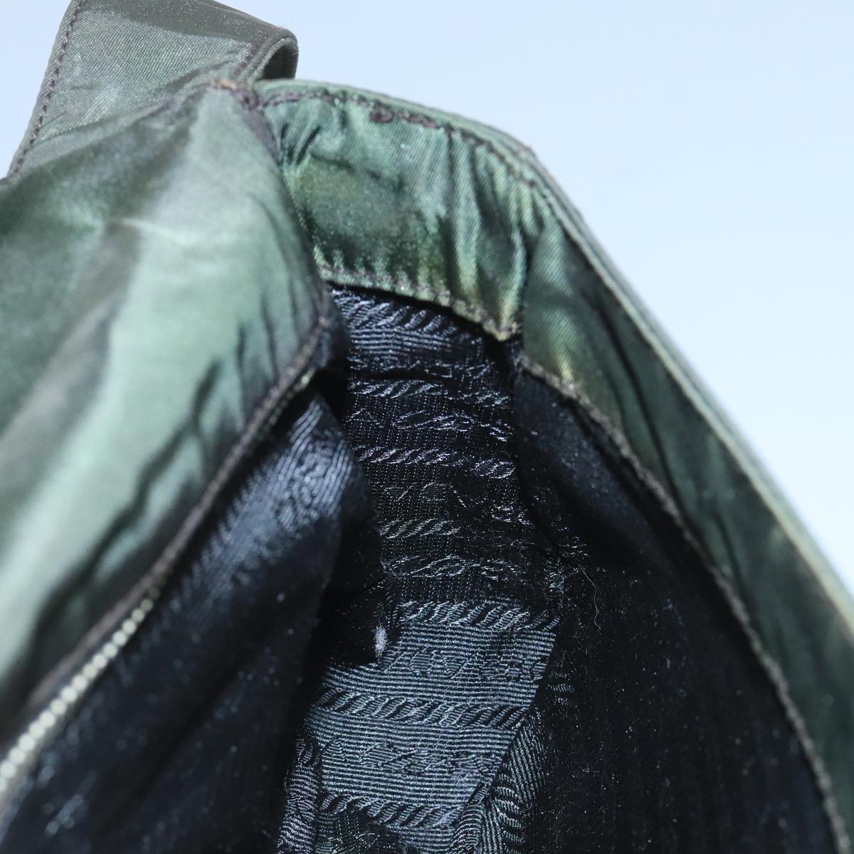 Prada Re-Nylon Khaki Synthetic Shoulder Bag (Pre-Owned)