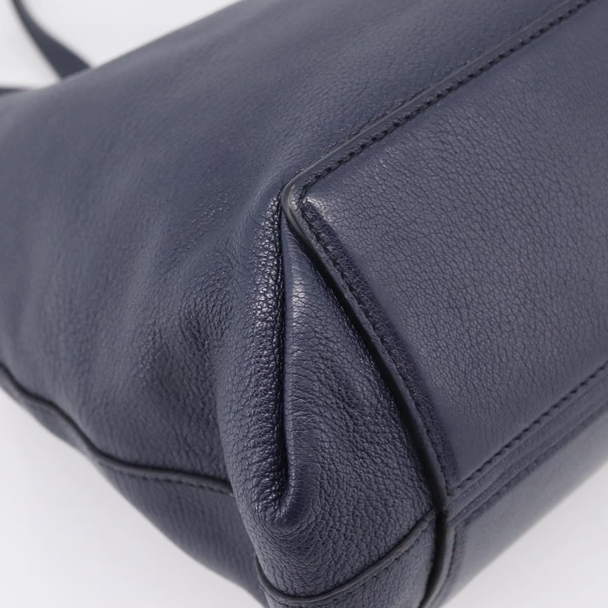 Miu Miu Madras Leather Navy Leather Shoulder Bag Bag (Pre-Owned)