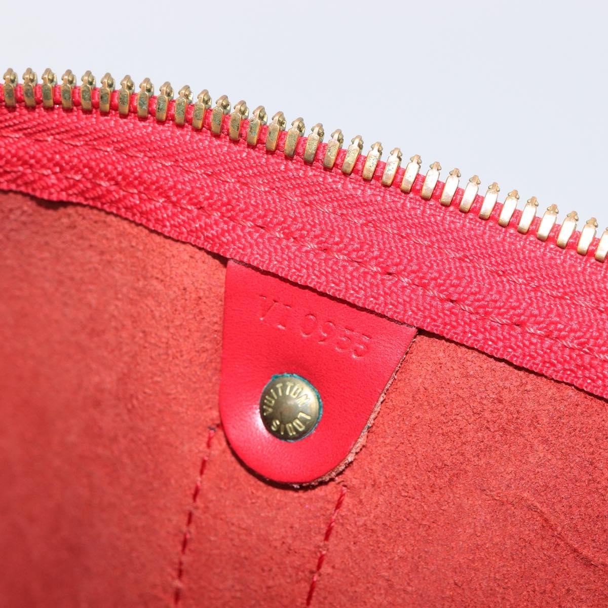 Louis Vuitton Keepall Epi Leather Red Leather Travel Bag Bag (Pre-Owned)