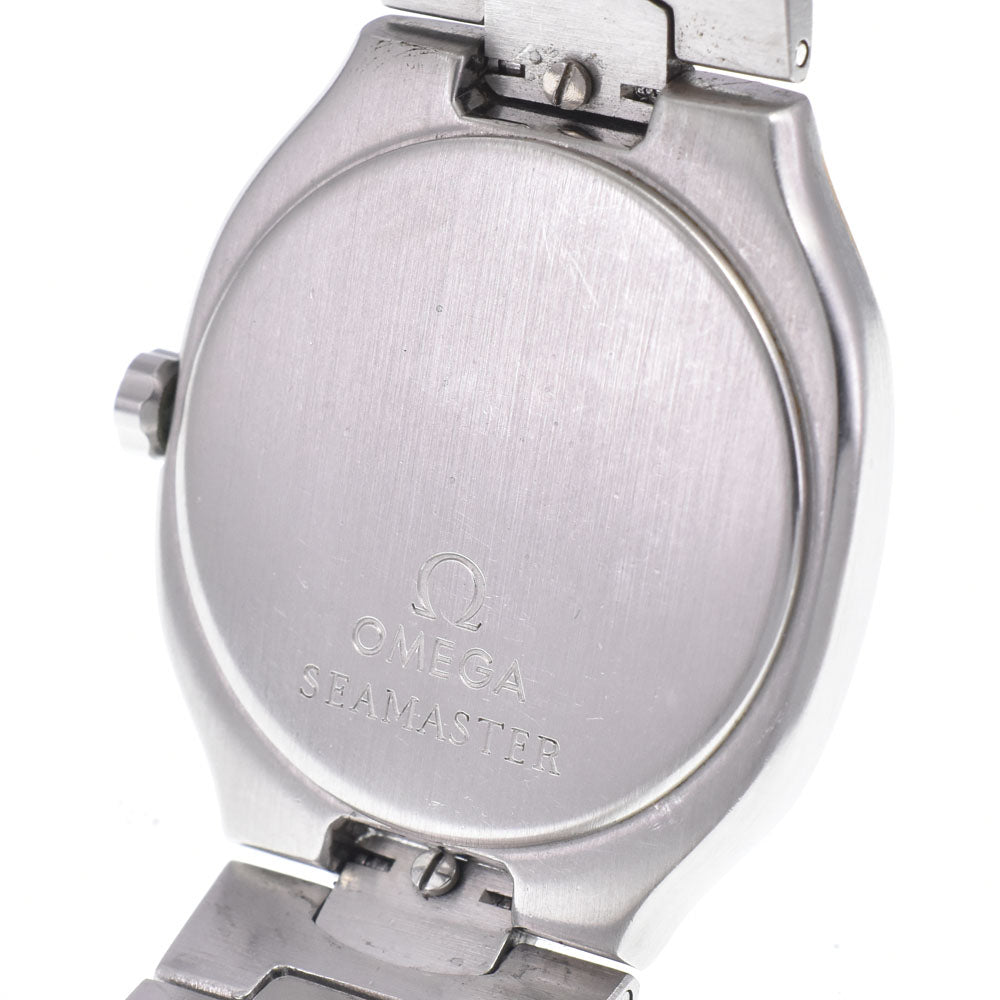 Omega Seamaster Polaris Day-Date Quartz Stainless Steel With Plated Metal Watch (Pre-Owned)