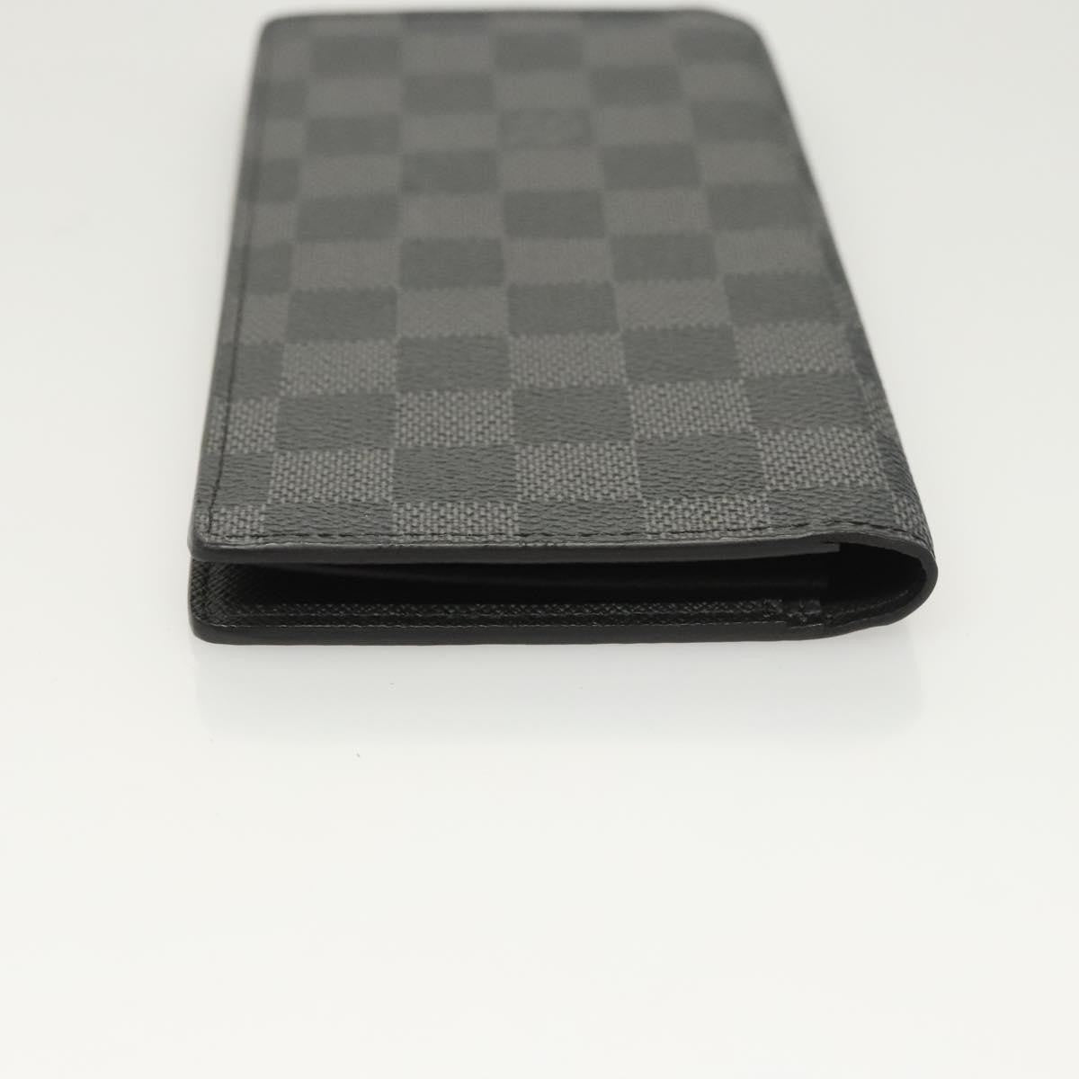 Louis Vuitton Brazza Long Bifold Damier Gray Canvas Wallets Accessory (Pre-Owned)