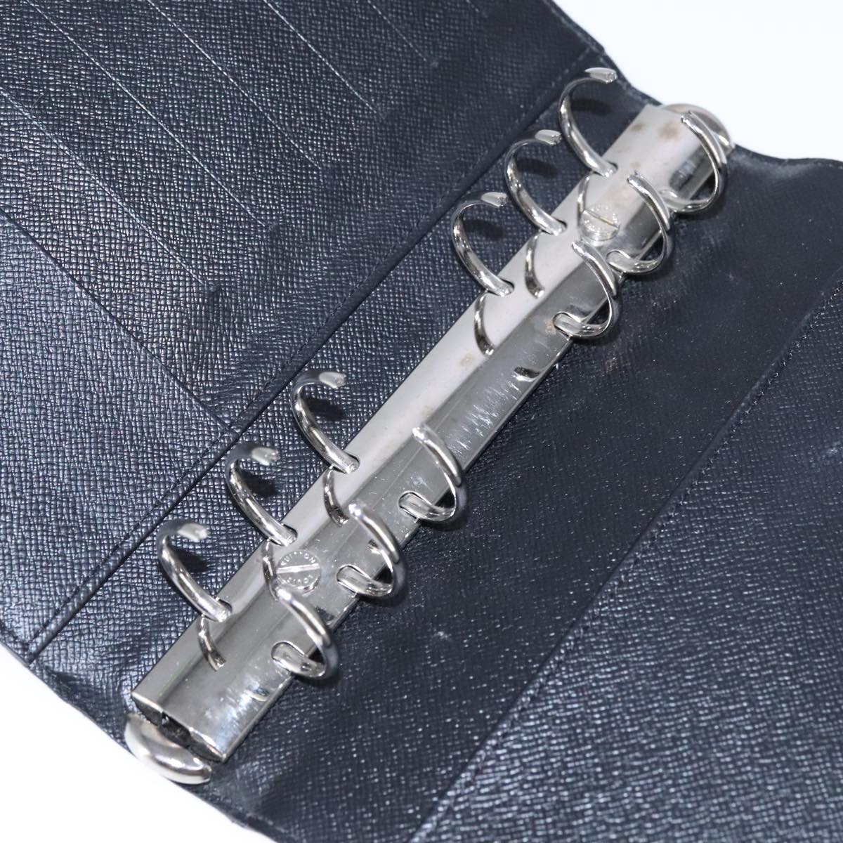 Louis Vuitton Agenda Mm Black Canvas Wallet (Pre-Owned)