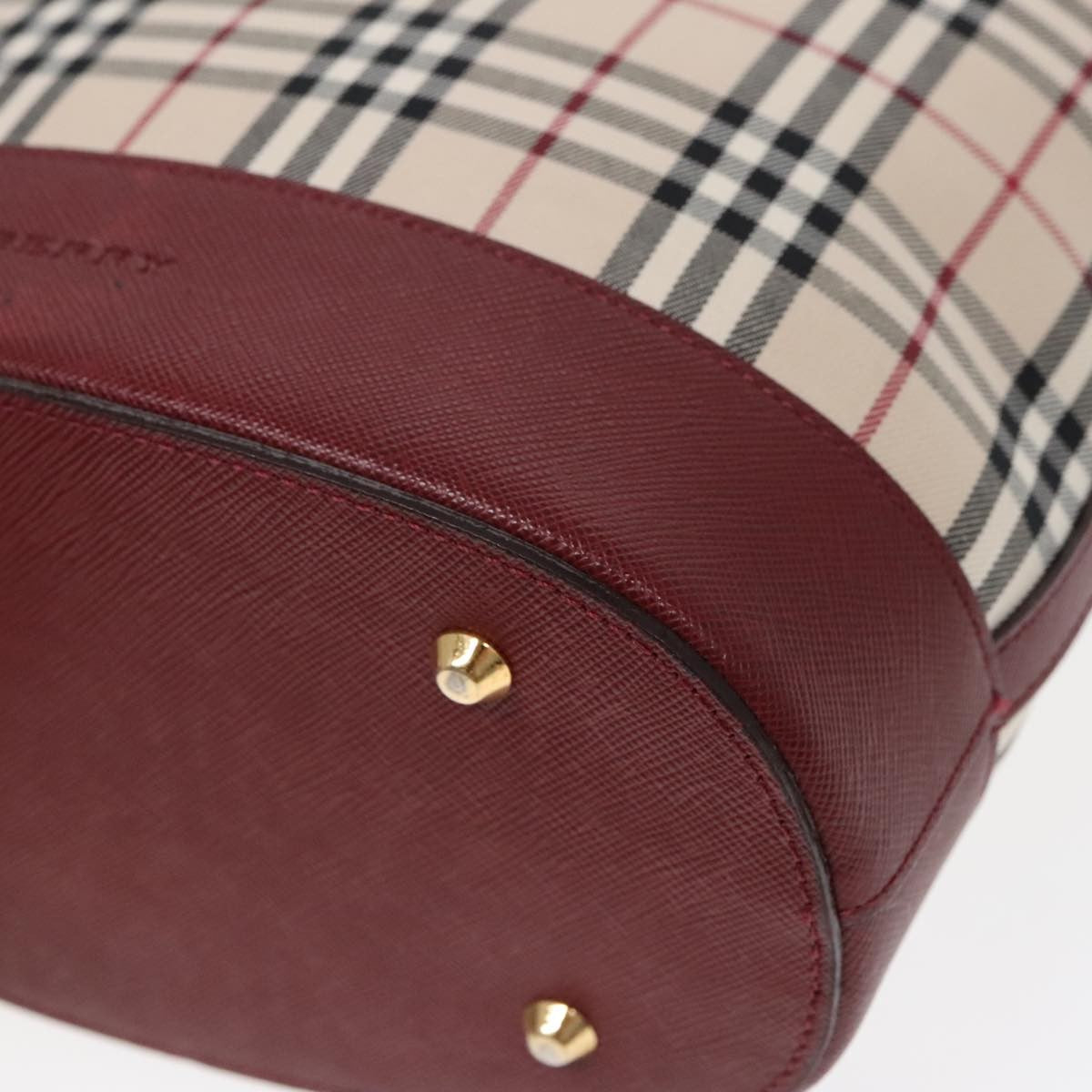 Burberry Nova Check Tote Canvas And Leather Beige Canvas Tote Bag Bag (Pre-Owned)