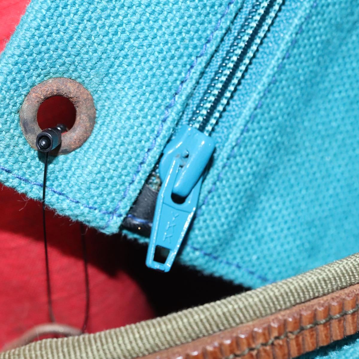 Bally Blue Canvas Handbag (Pre-Owned)