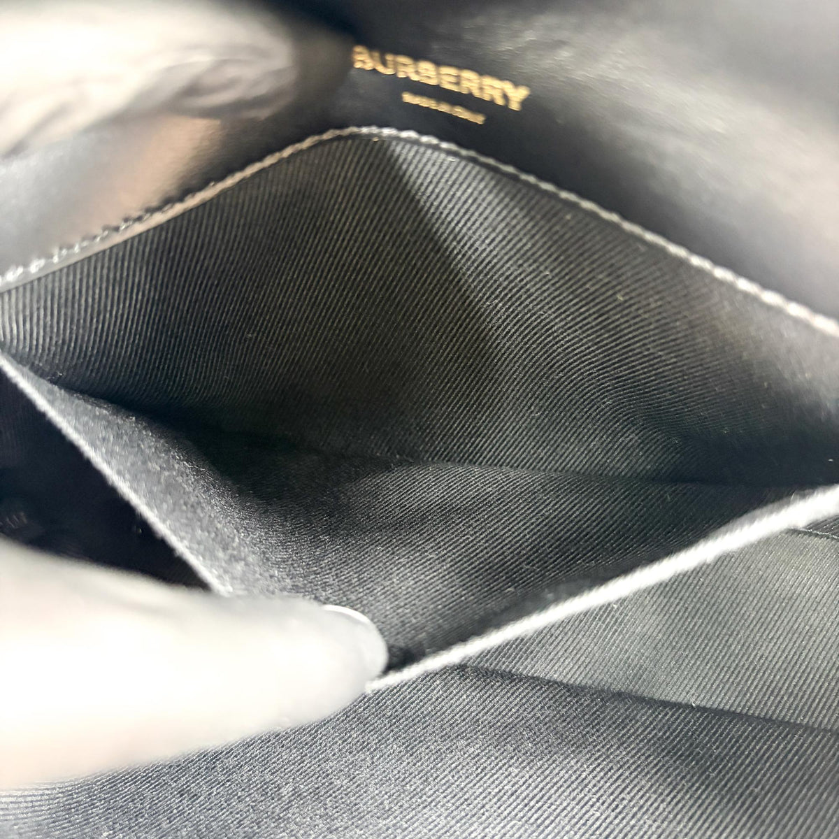 Burberry Lola Bum Quilted Lambskin Black Leather Handbag (Pre-Owned)