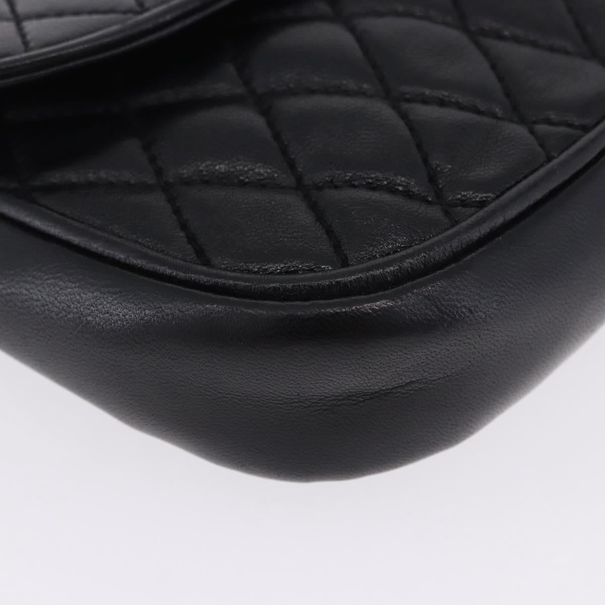 Bally Vintage Chain Quilted Leather Black Leather Shoulder Bag Bag (Pre-Owned)