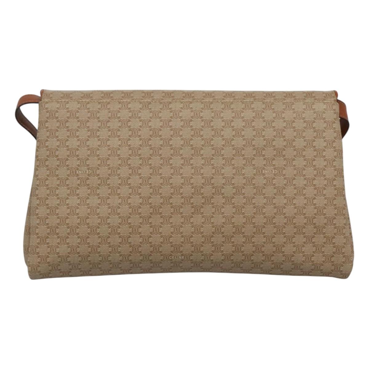 Céline Beige Canvas Shoulder Bag (Pre-Owned)