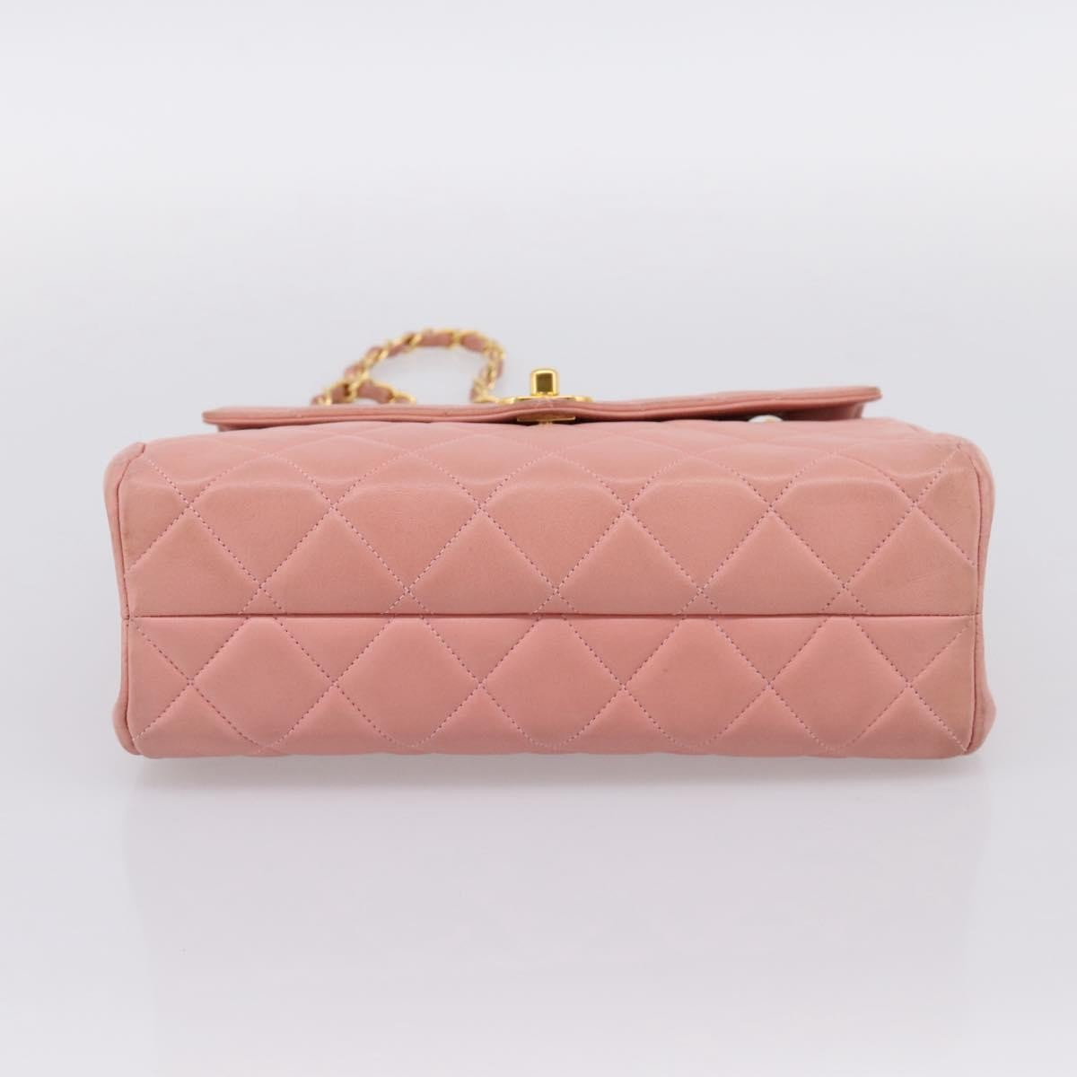 Chanel Vintage Envelope Flap Matelassé Lambskin Pink Leather Shoulder Bag Bag (Pre-Owned)