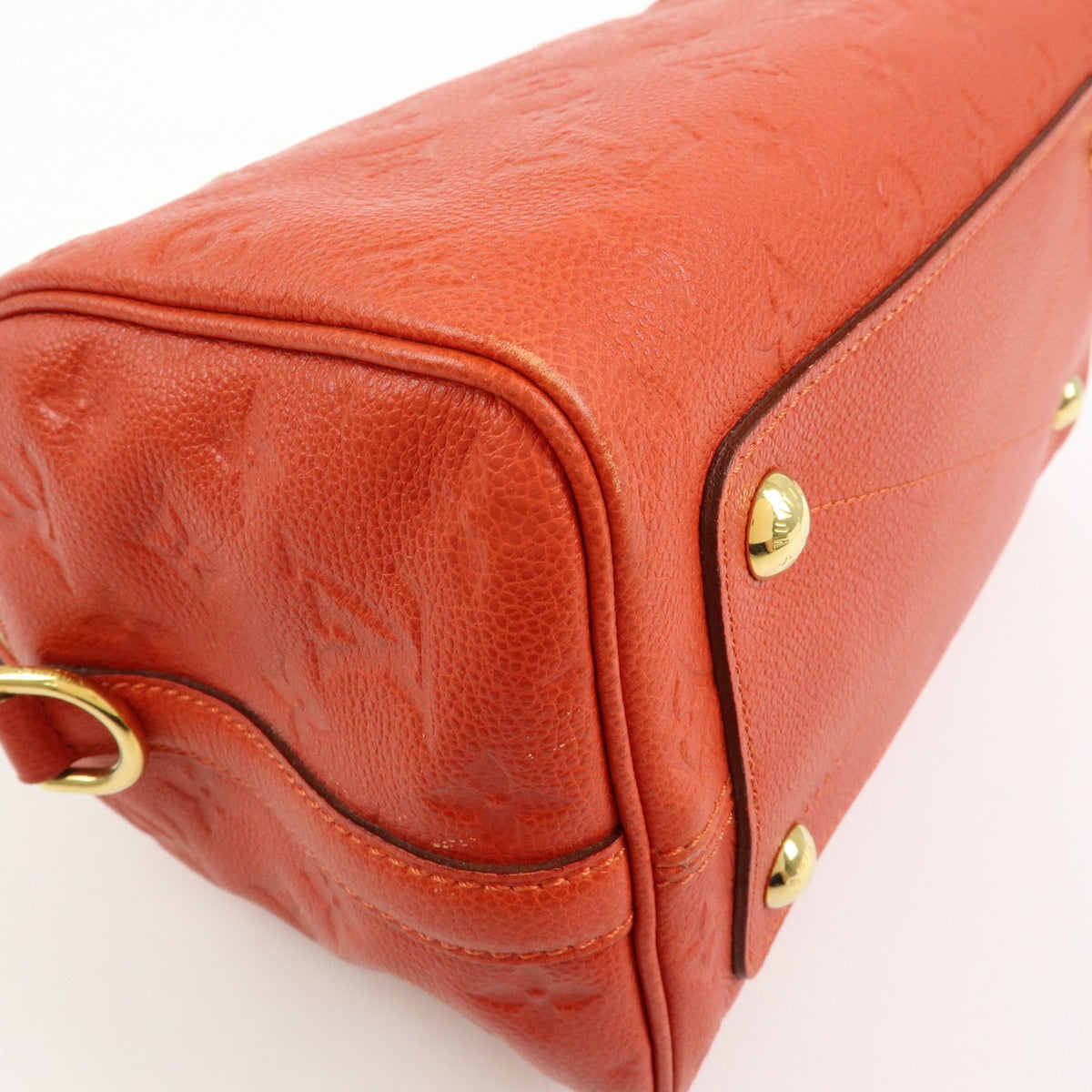Louis Vuitton Speedy Bandouliere Monogram Empreinte Leather Orange Leather Handbag (Pre-Owned)