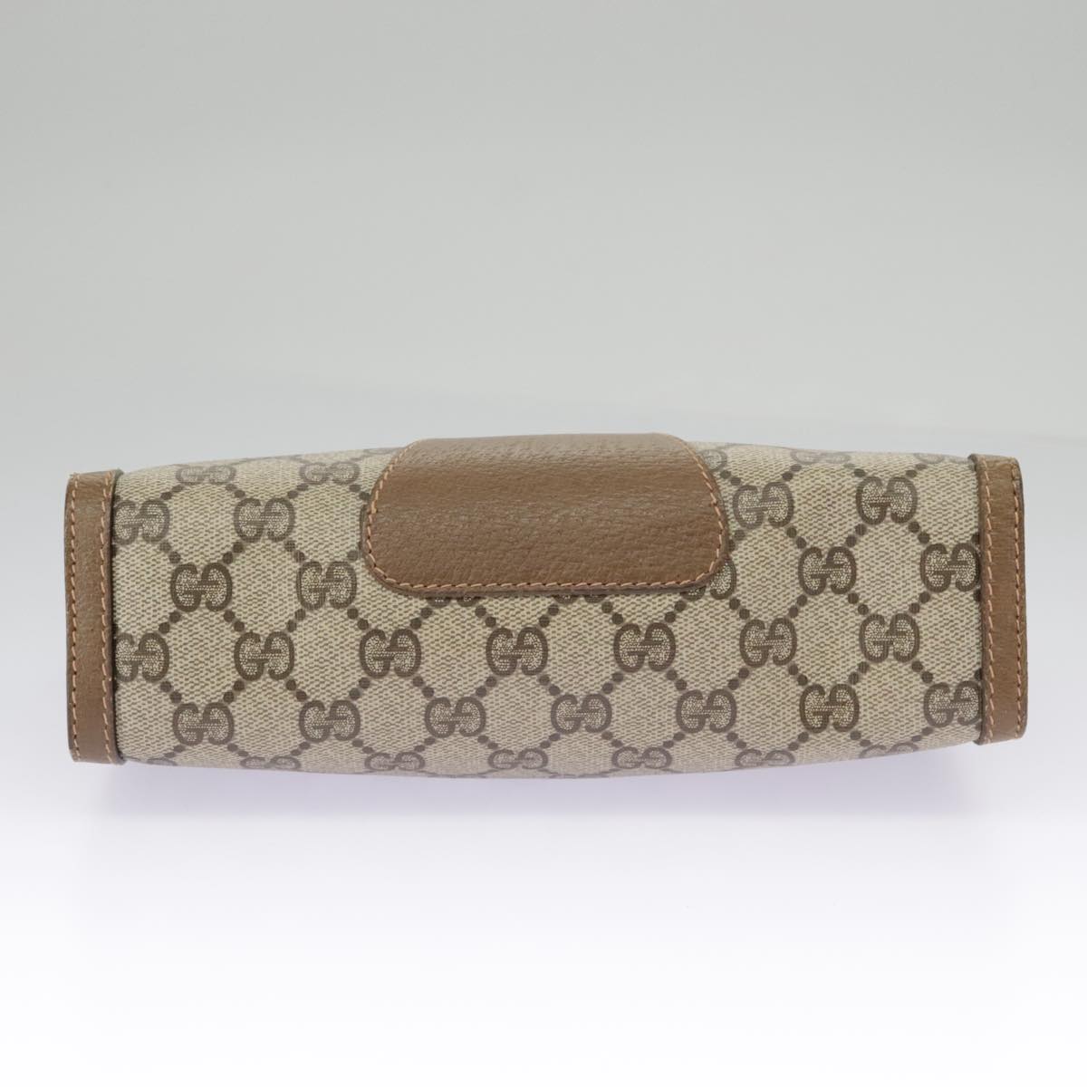 Gucci Ophidia Beige Canvas Clutch Bag (Pre-Owned)