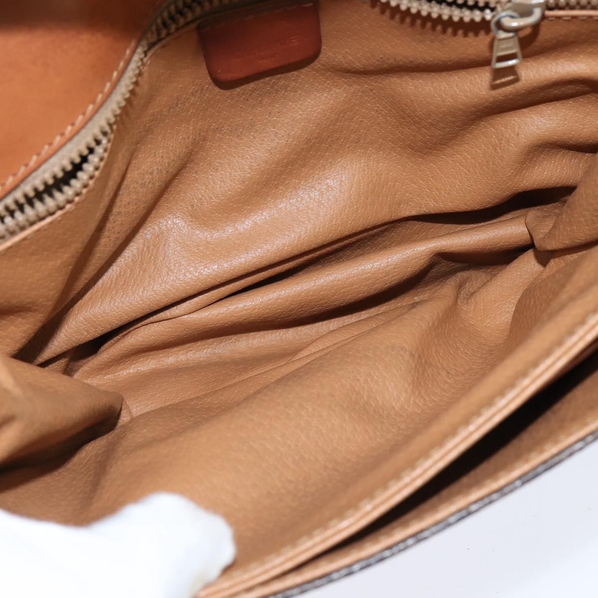 Celine Macadam Shoulder Pvc Leather Brown Pvc Shoulder Bag Bag (Pre-Owned)