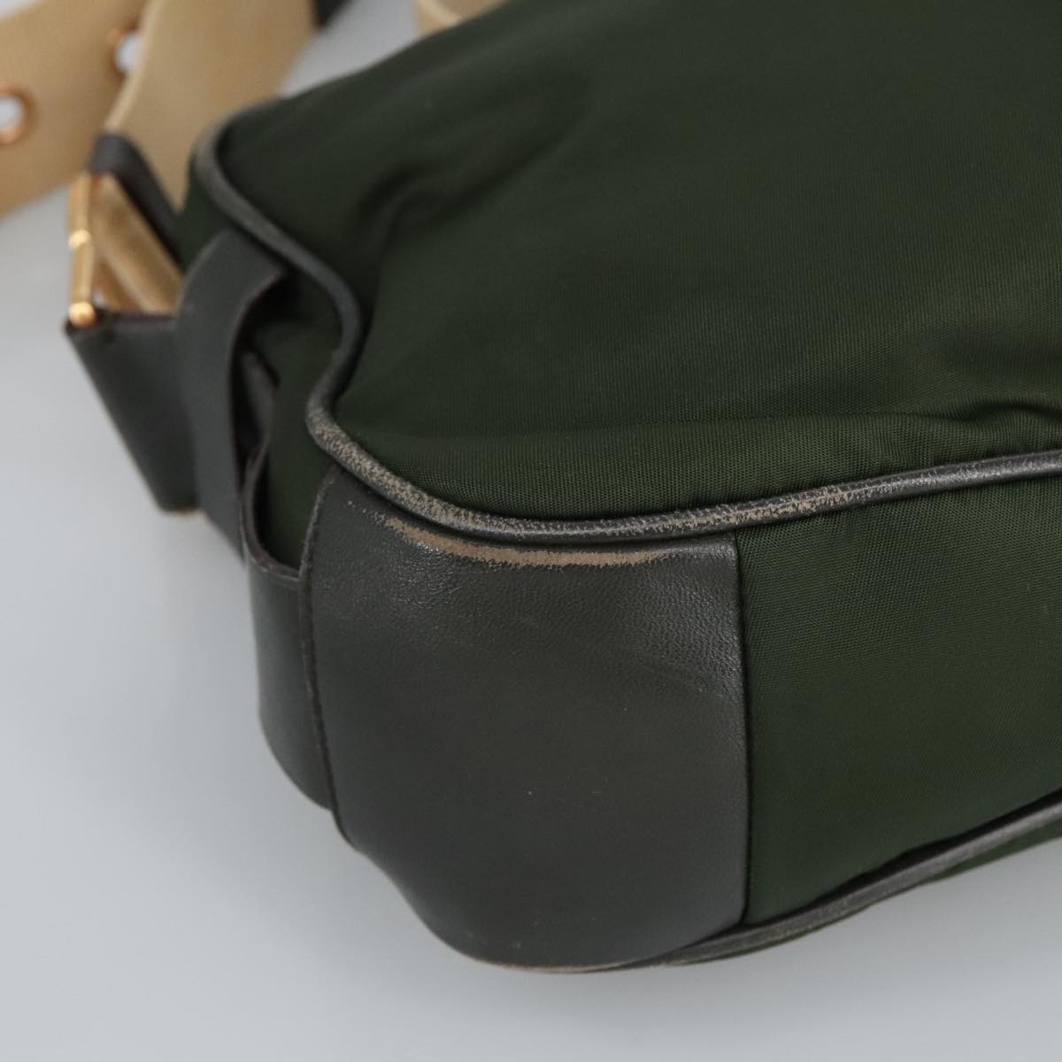 Prada Khaki Synthetic Shoulder Bag (Pre-Owned)