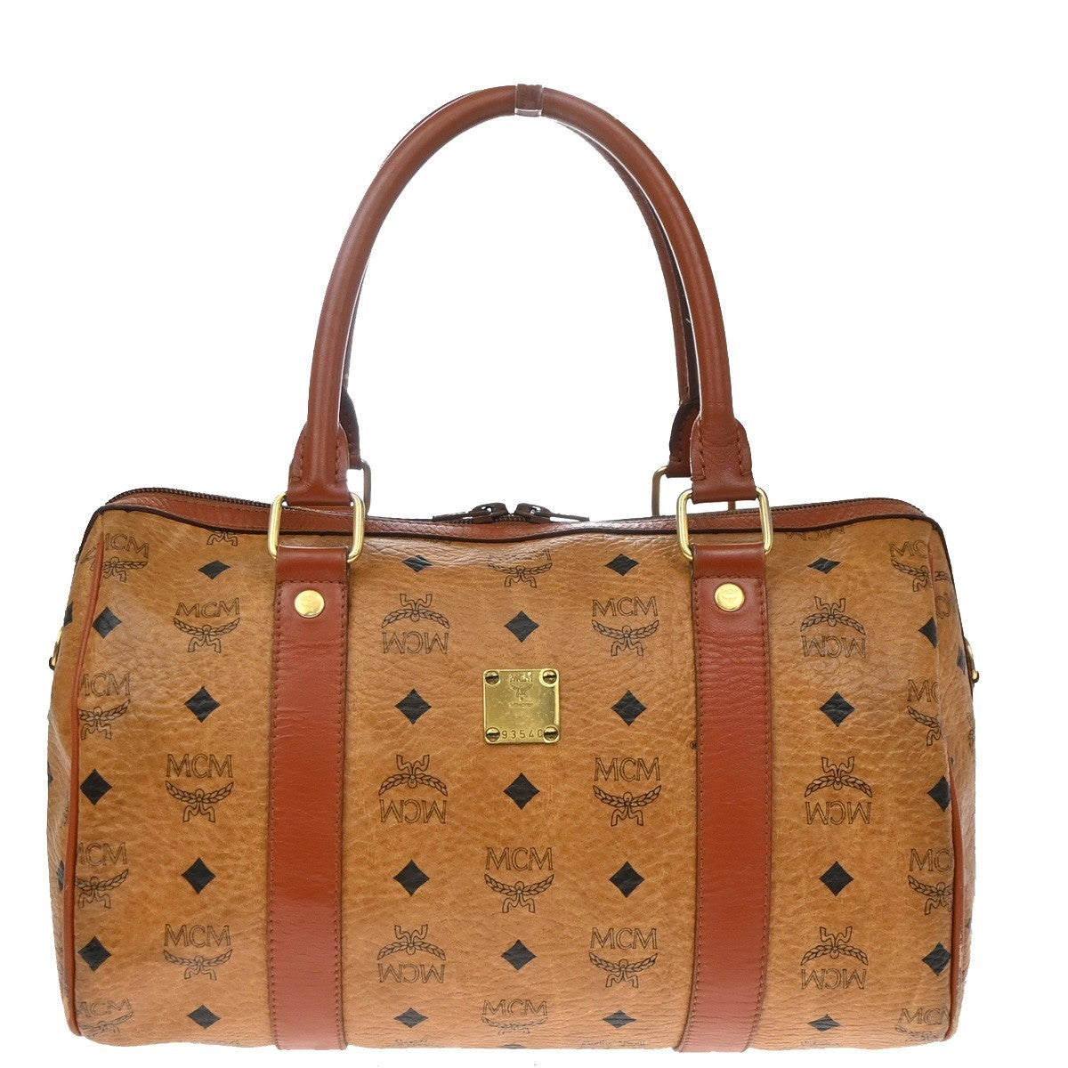 MCM Visetos Leather Brown Leather Handbag (Pre-Owned)