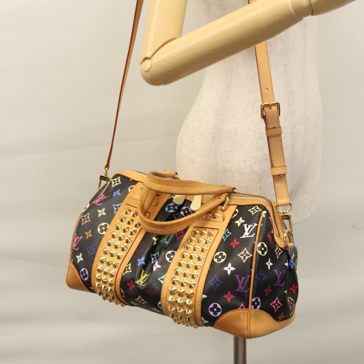Louis Vuitton Courtney Black Canvas Handbag (Pre-Owned)
