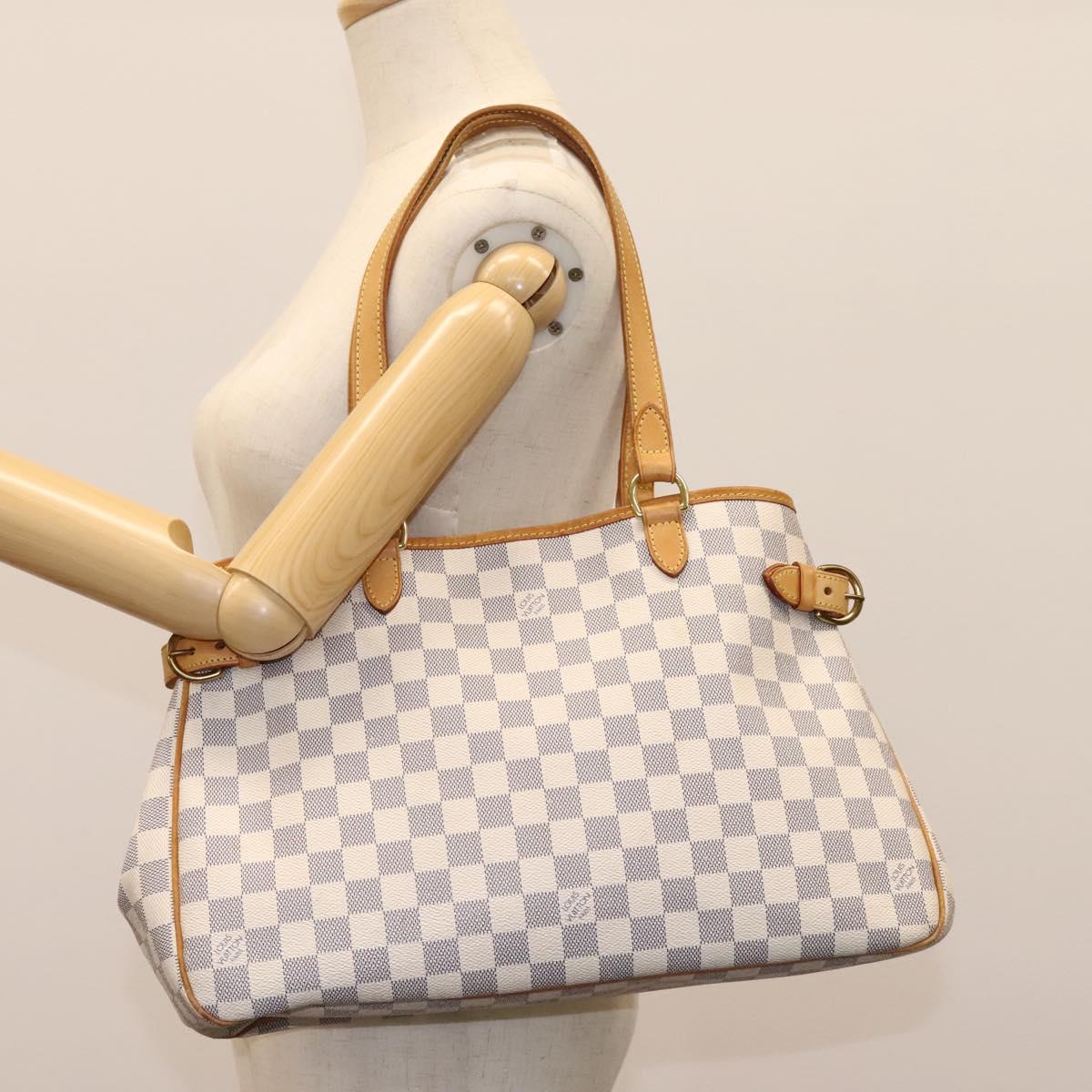 Louis Vuitton Batignolles Horizontal White Canvas Tote Bag (Pre-Owned)
