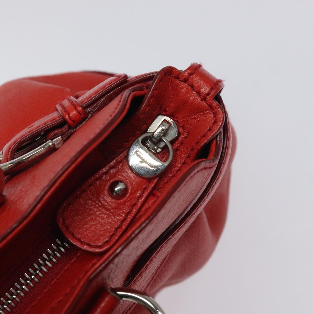 Salvatore Ferragamo Marisa Red Leather Handbag (Pre-Owned)