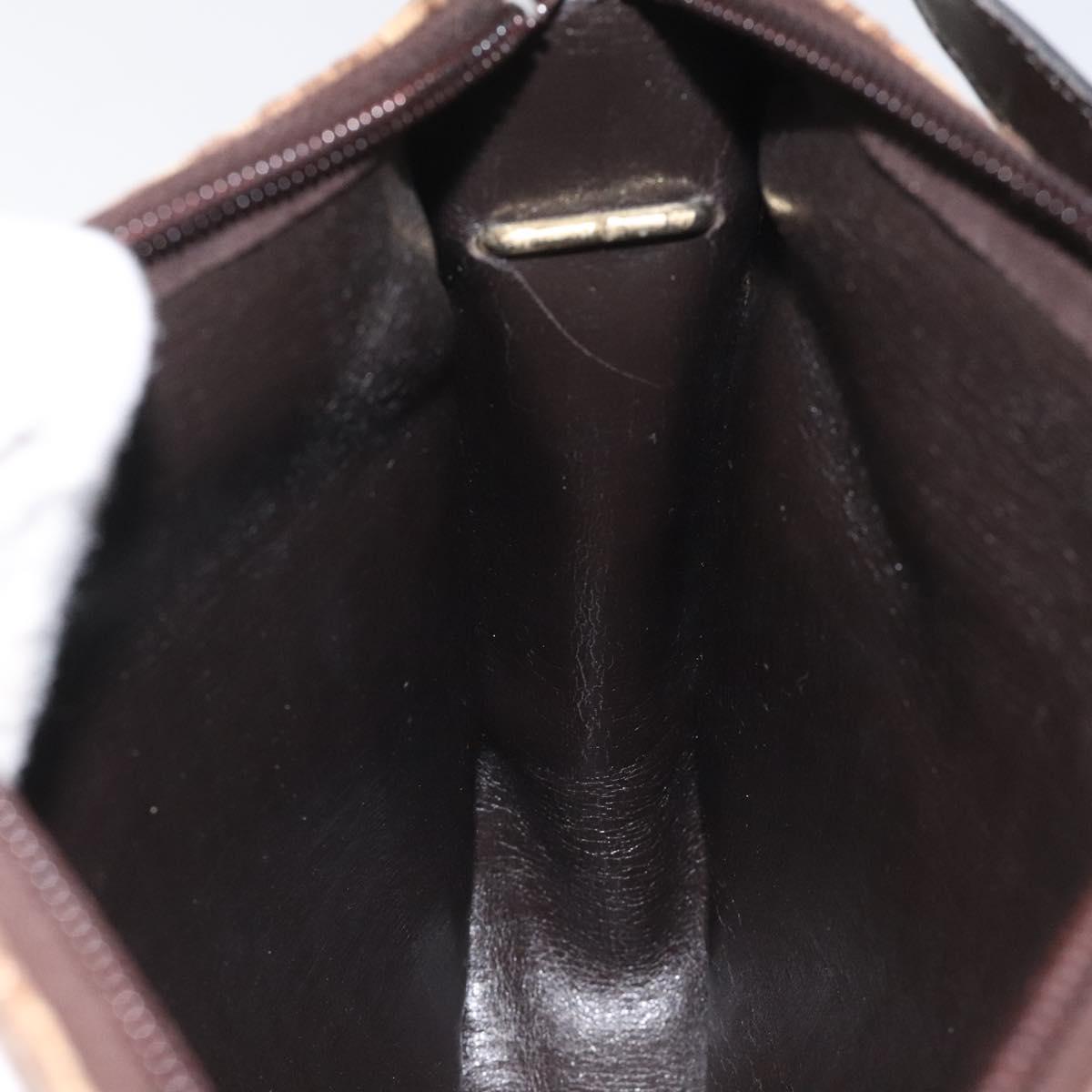 Dior Trotter Brown Canvas Shoulder Bag (Pre-Owned)