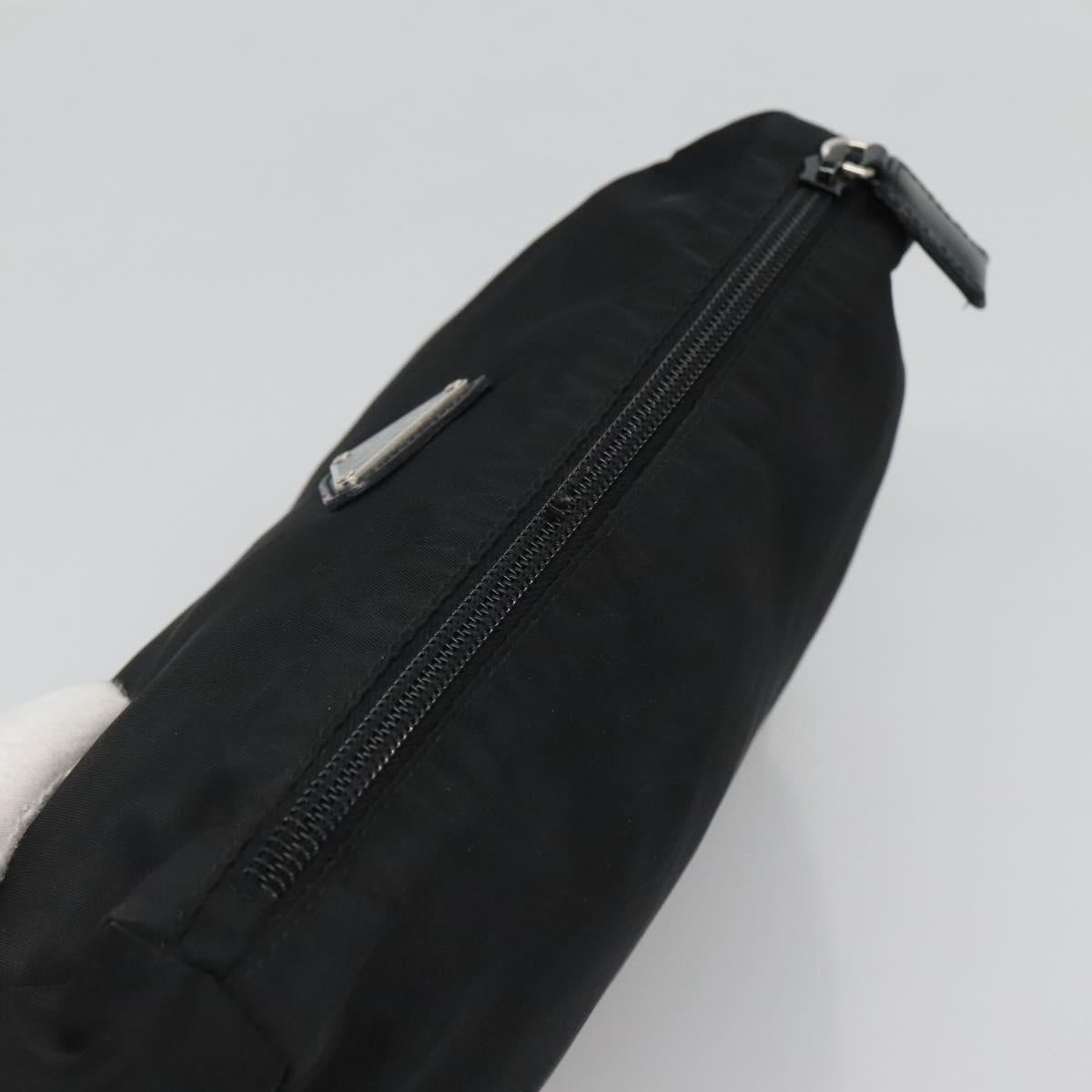 Prada Cosmetic Pouch Black Synthetic Clutch Bag (Pre-Owned)
