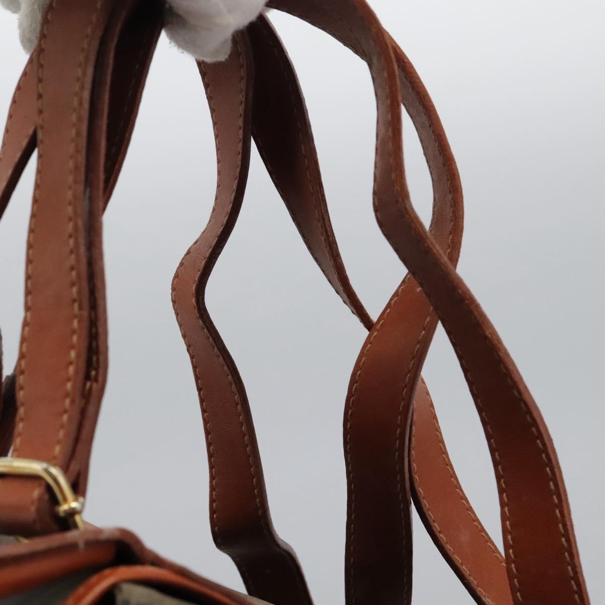 Fendi Pequin Brown Canvas Backpack Bag (Pre-Owned)