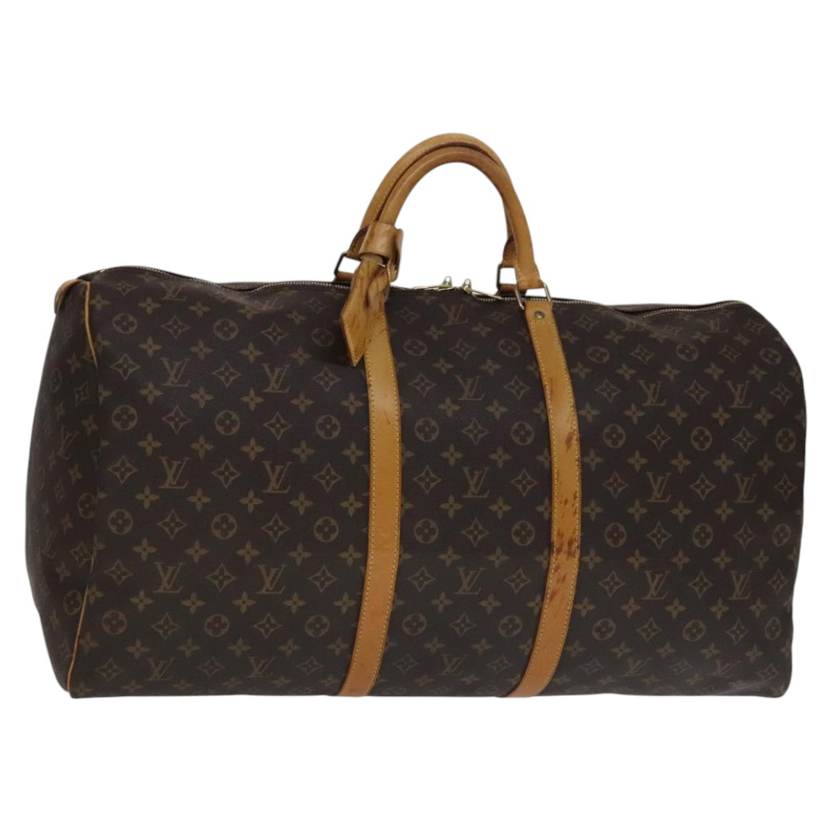 Louis Vuitton Keepall 60 Brown Canvas Travel Bag (Pre-Owned)