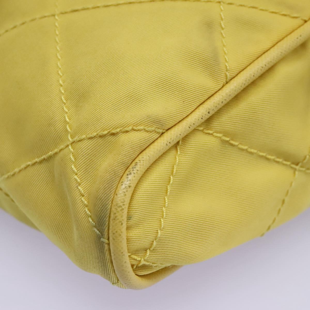 Prada Yellow Synthetic Shoulder Bag (Pre-Owned)