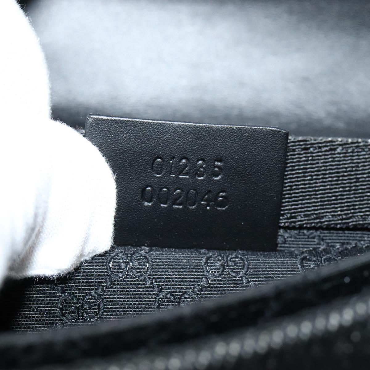 Gucci Gg Denim Black Canvas Shoulder Bag (Pre-Owned)