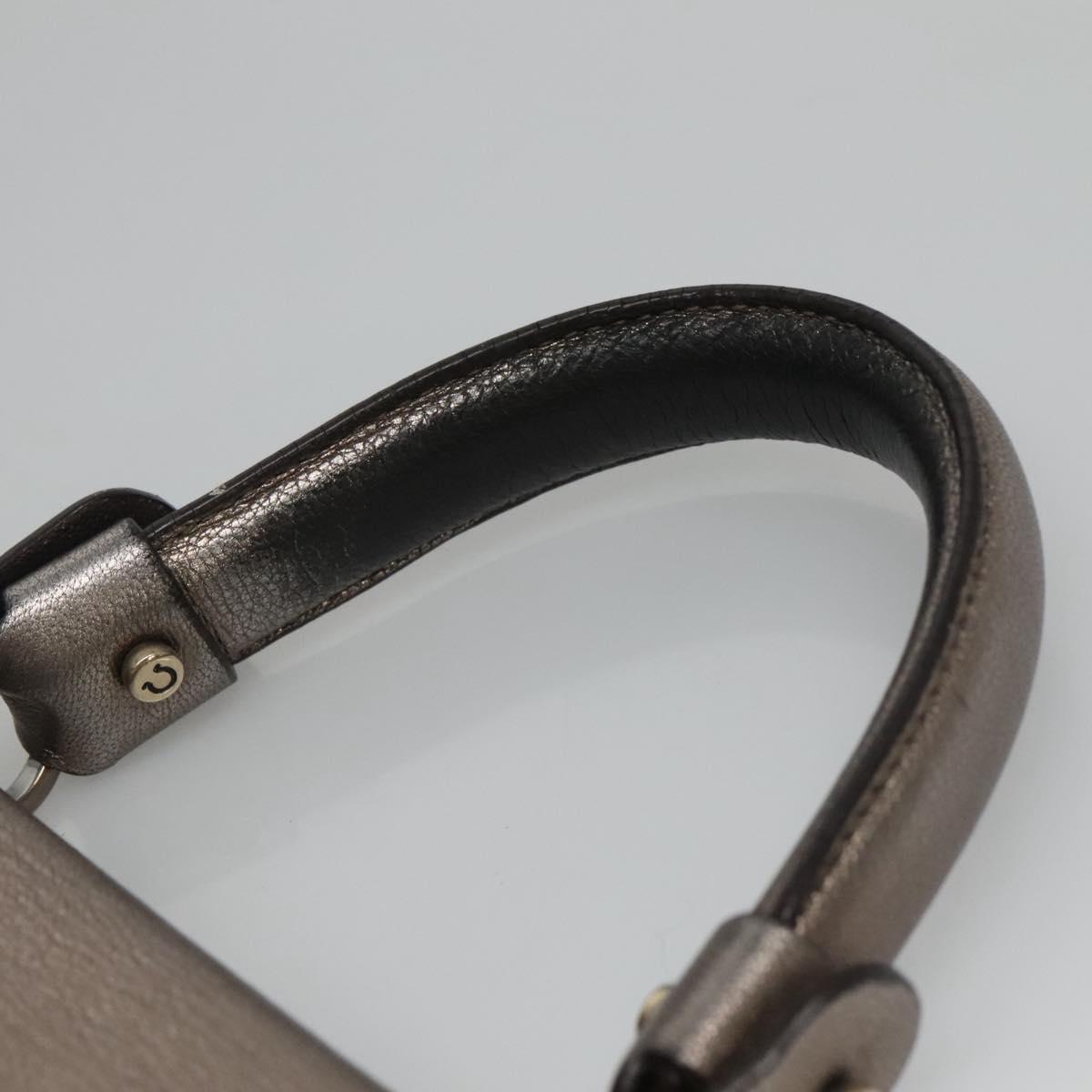Salvatore Ferragamo Sofia Silver Leather Handbag (Pre-Owned)