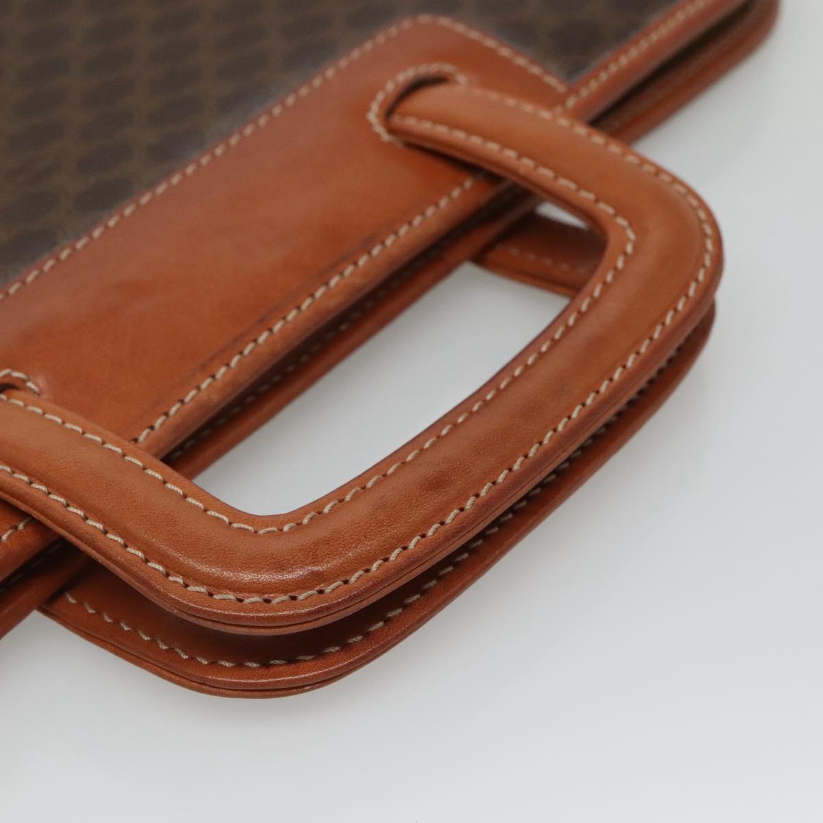 Céline Macadam Brown Canvas Briefcase Bag (Pre-Owned)