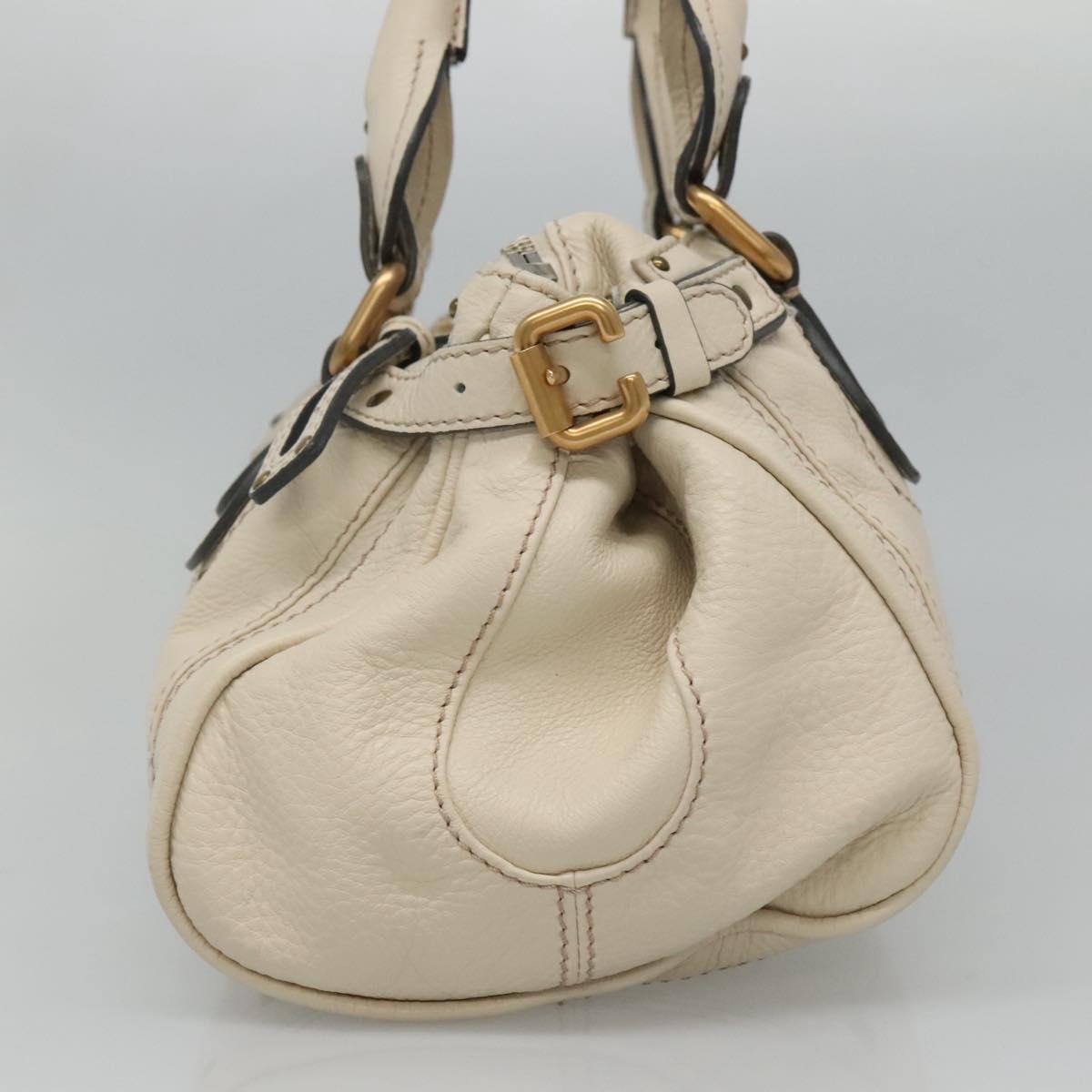 Chloé Paddington White Leather Handbag (Pre-Owned)