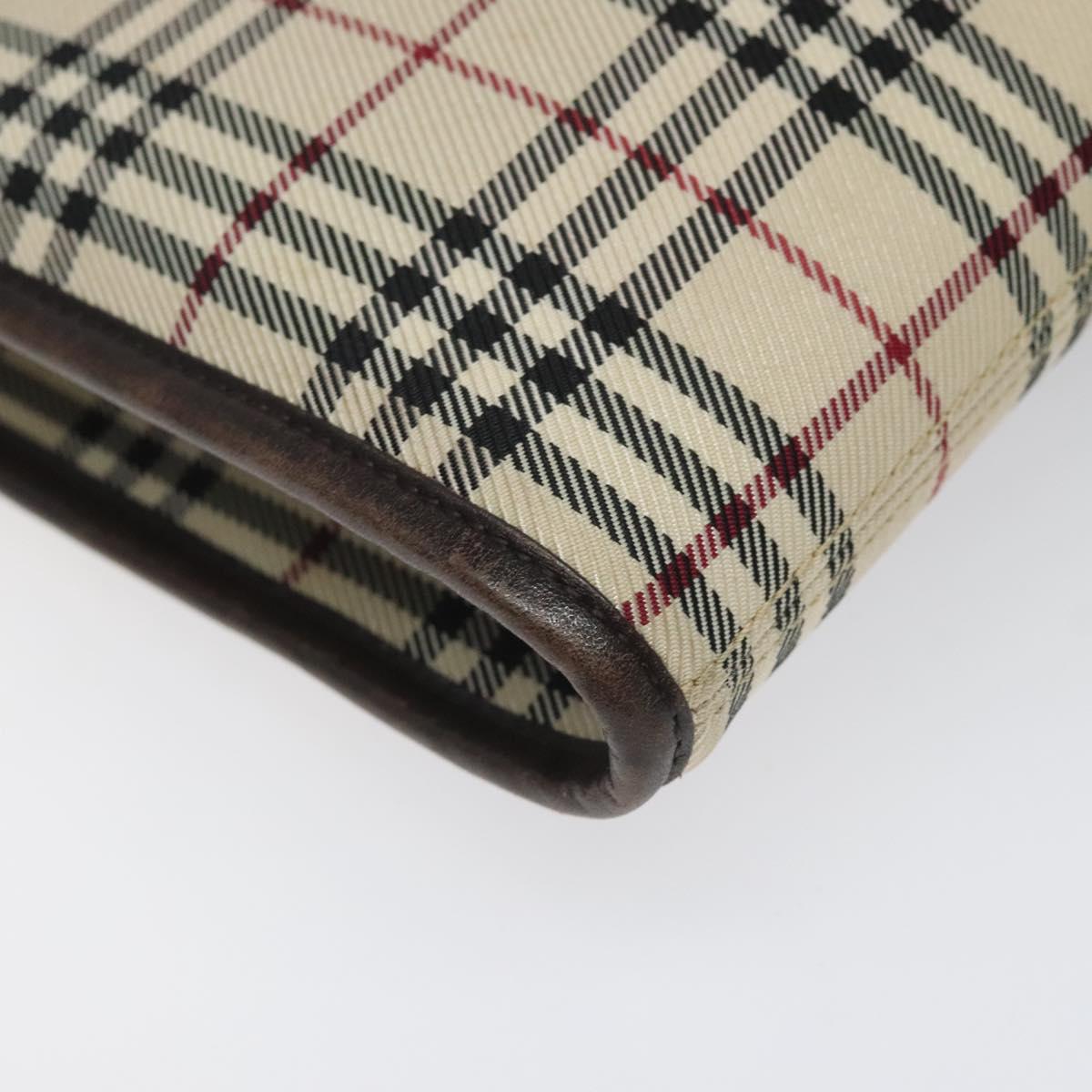 Burberry Nova Check Beige Canvas Shoulder Bag (Pre-Owned)