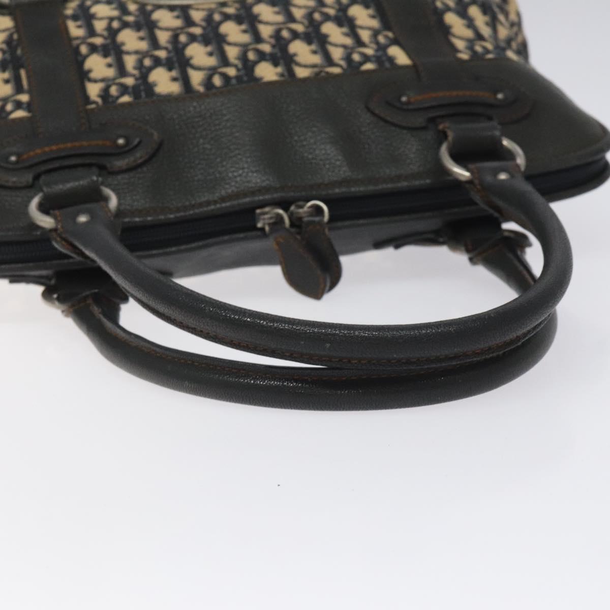 Dior Trotter Navy Canvas Handbag (Pre-Owned)