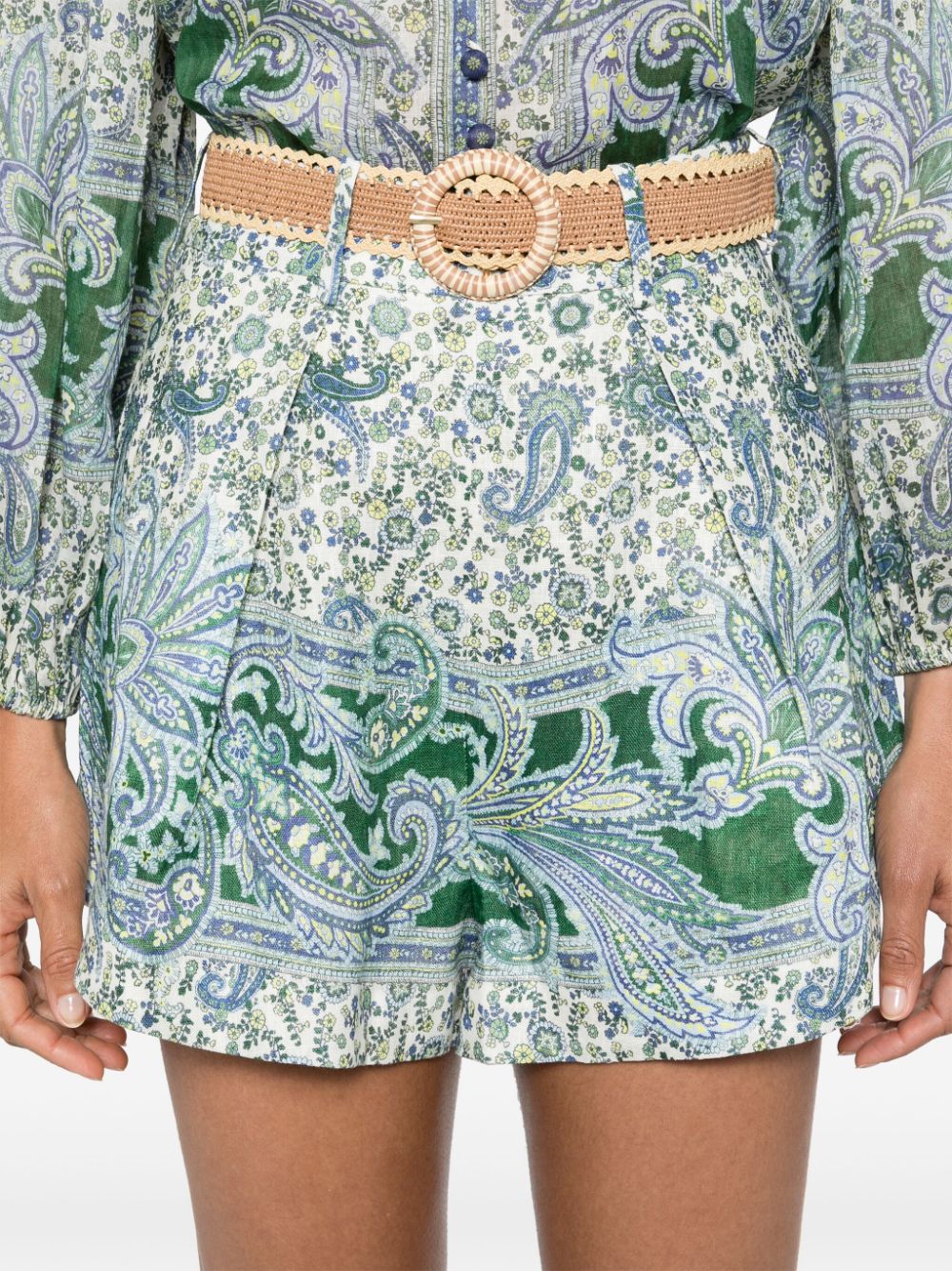 Zimmermann Women's Ottie Tuck Linen Shorts