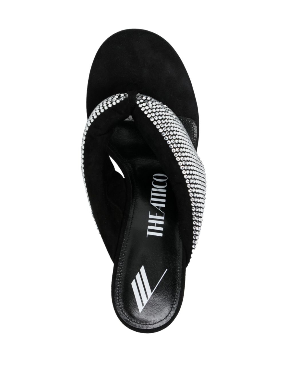 The Attico Women's Rem Crystal-Embellished Thong Sandals