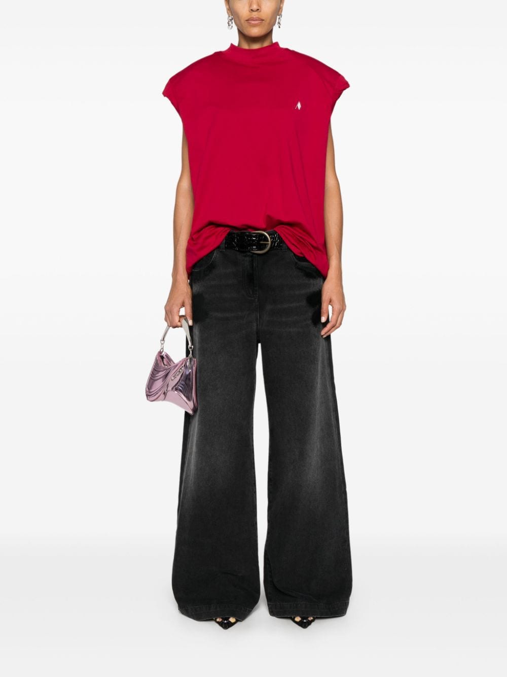 The Attico Women's Wide-Leg Denim Jeans