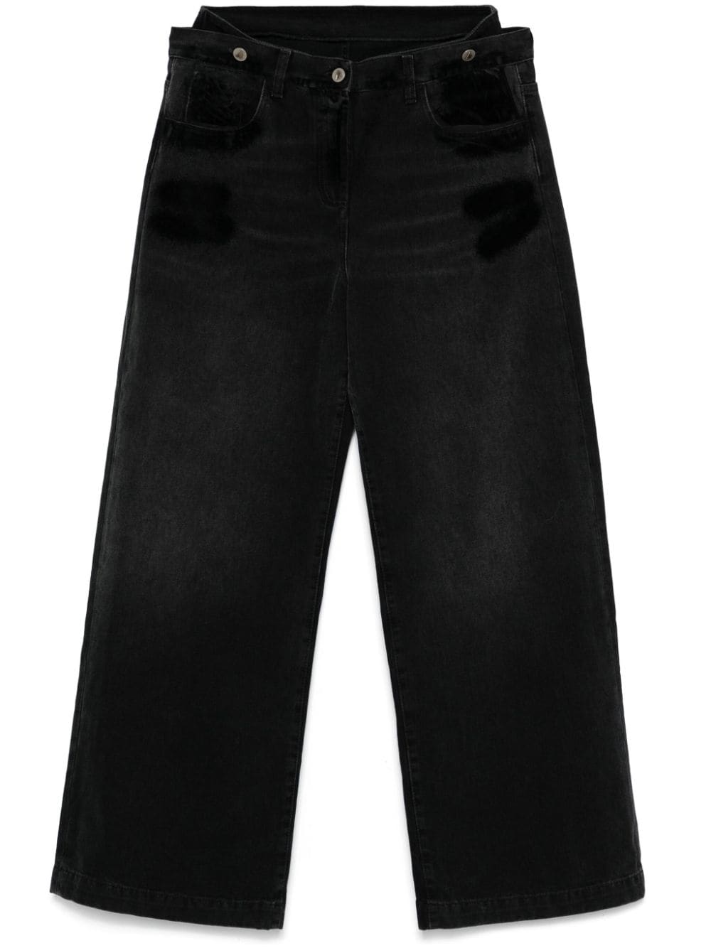 The Attico Women's Wide-Leg Denim Jeans