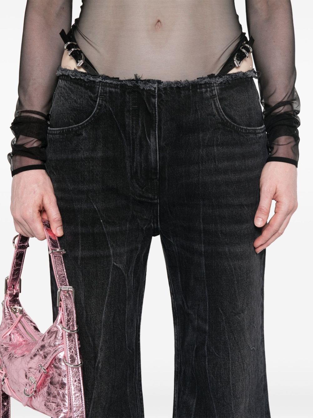 Givenchy Women's Wide-Leg Denim Cotton Jeans