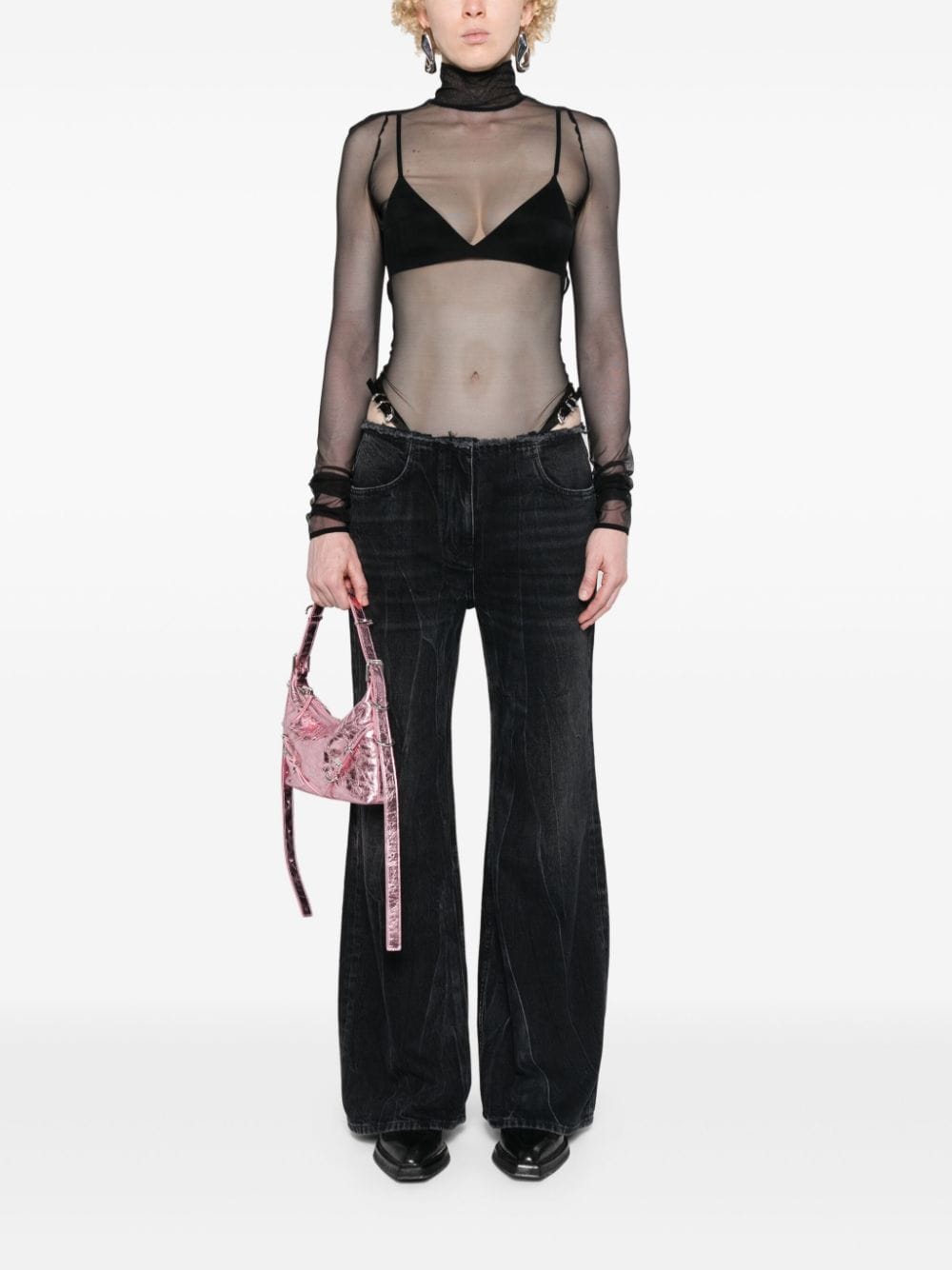 Givenchy Women's Wide-Leg Denim Cotton Jeans