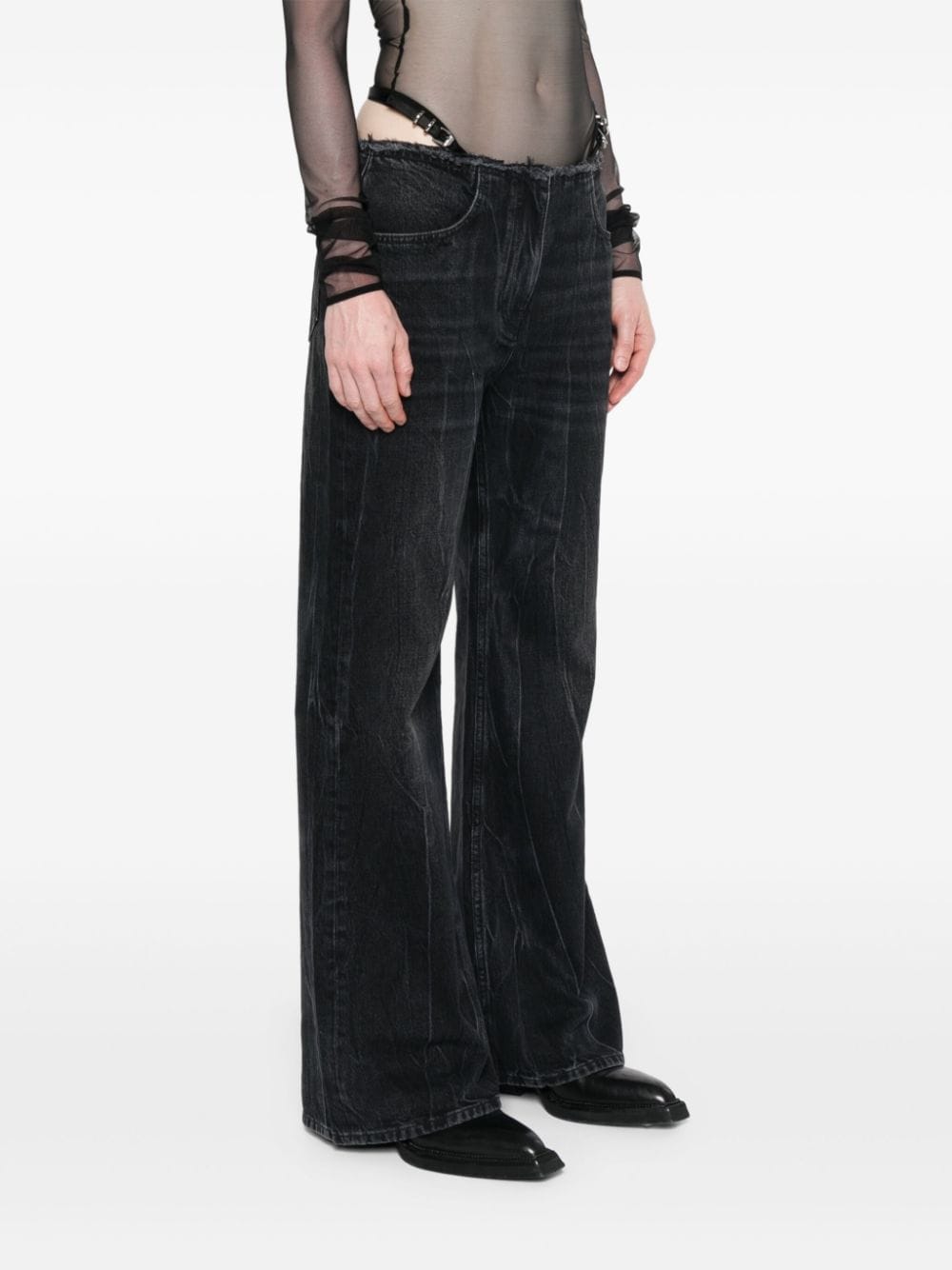 Givenchy Women's Wide-Leg Denim Cotton Jeans