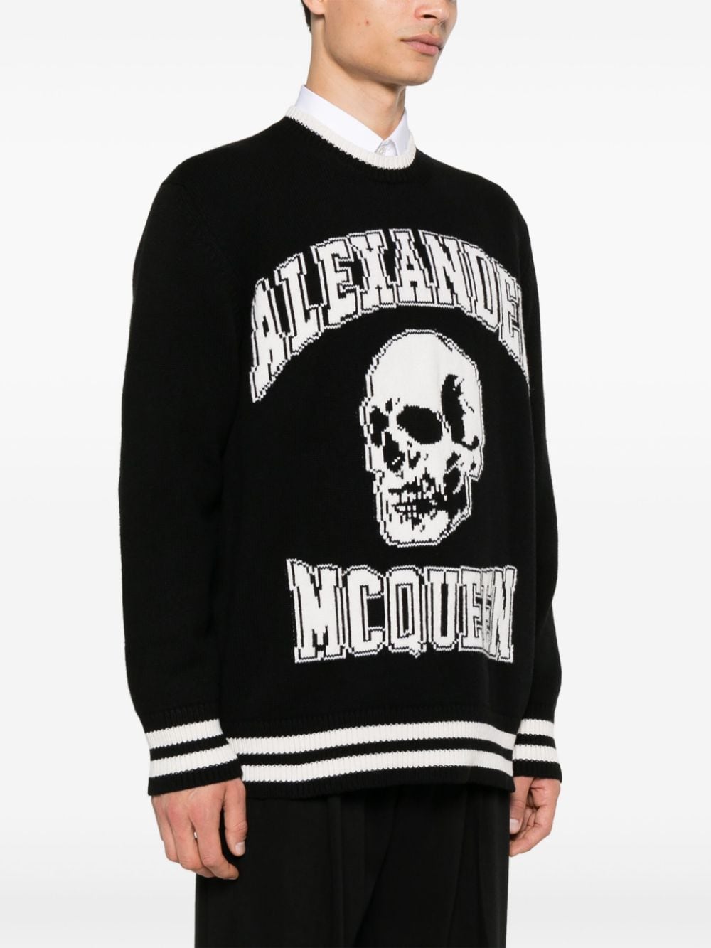 Alexander Mcqueen Men's Intarsia-Logo Sweater