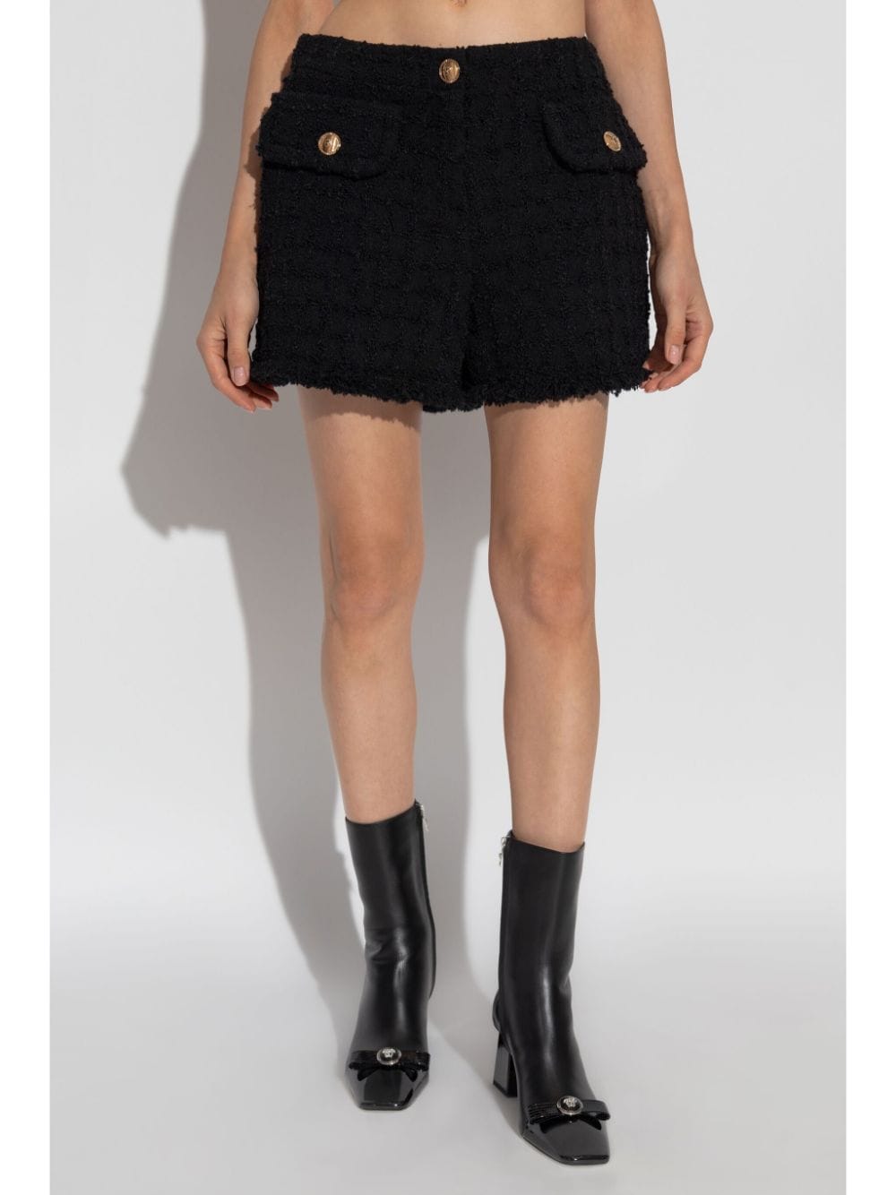 Versace Women's Heritage Tweed Mini Shorts