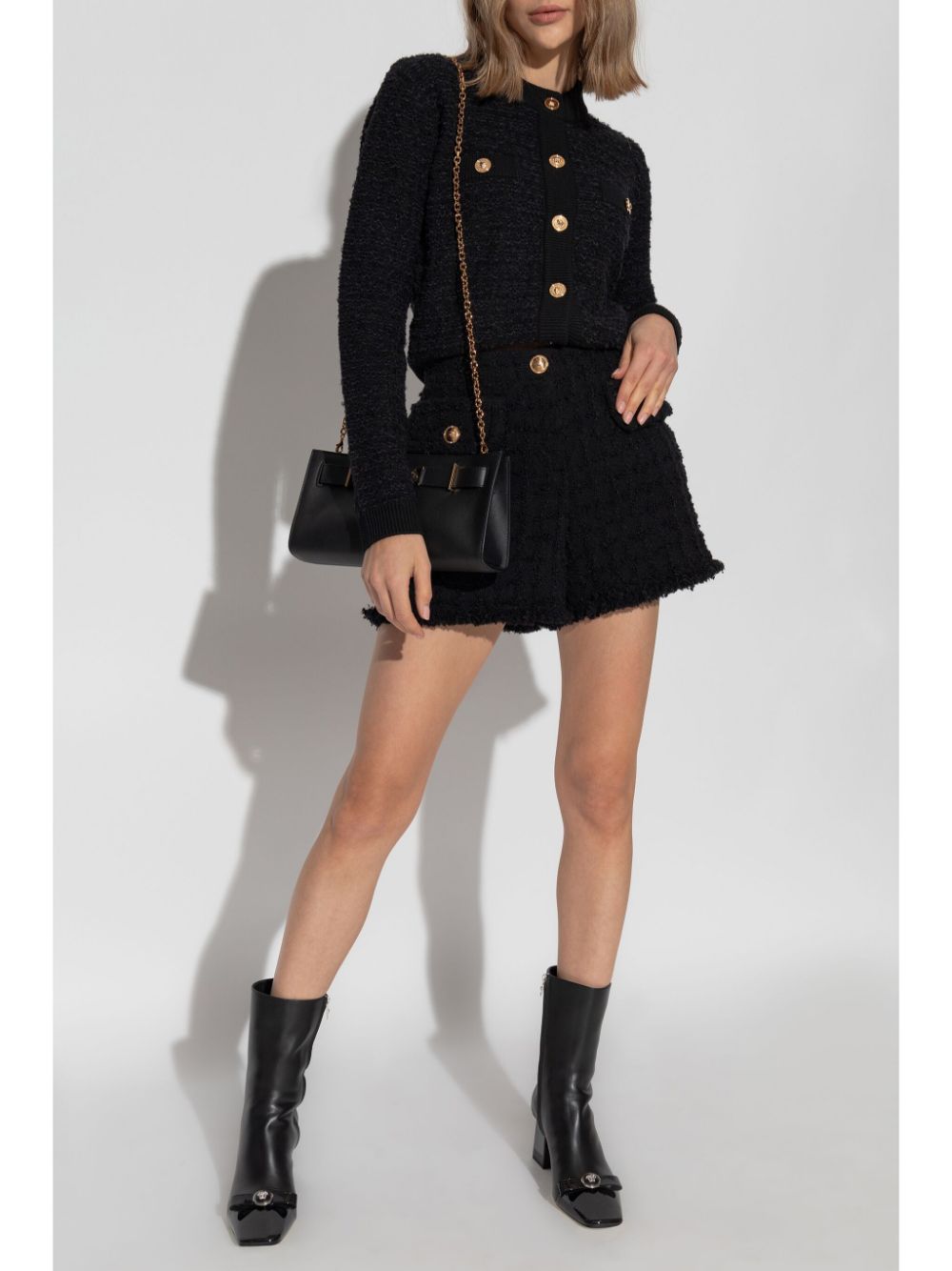 Versace Women's Heritage Tweed Mini Shorts